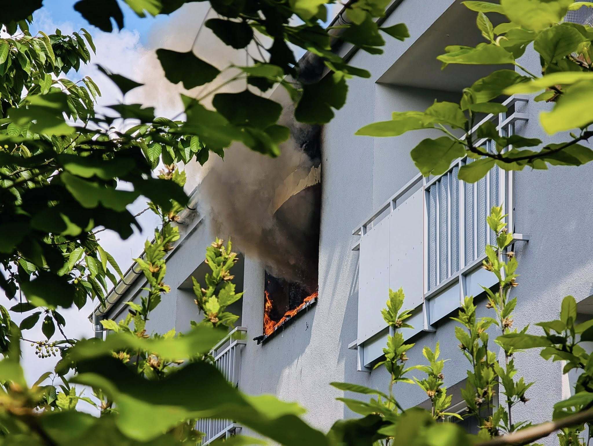 Pożar mieszkania, ul. Einsteina, Tychy