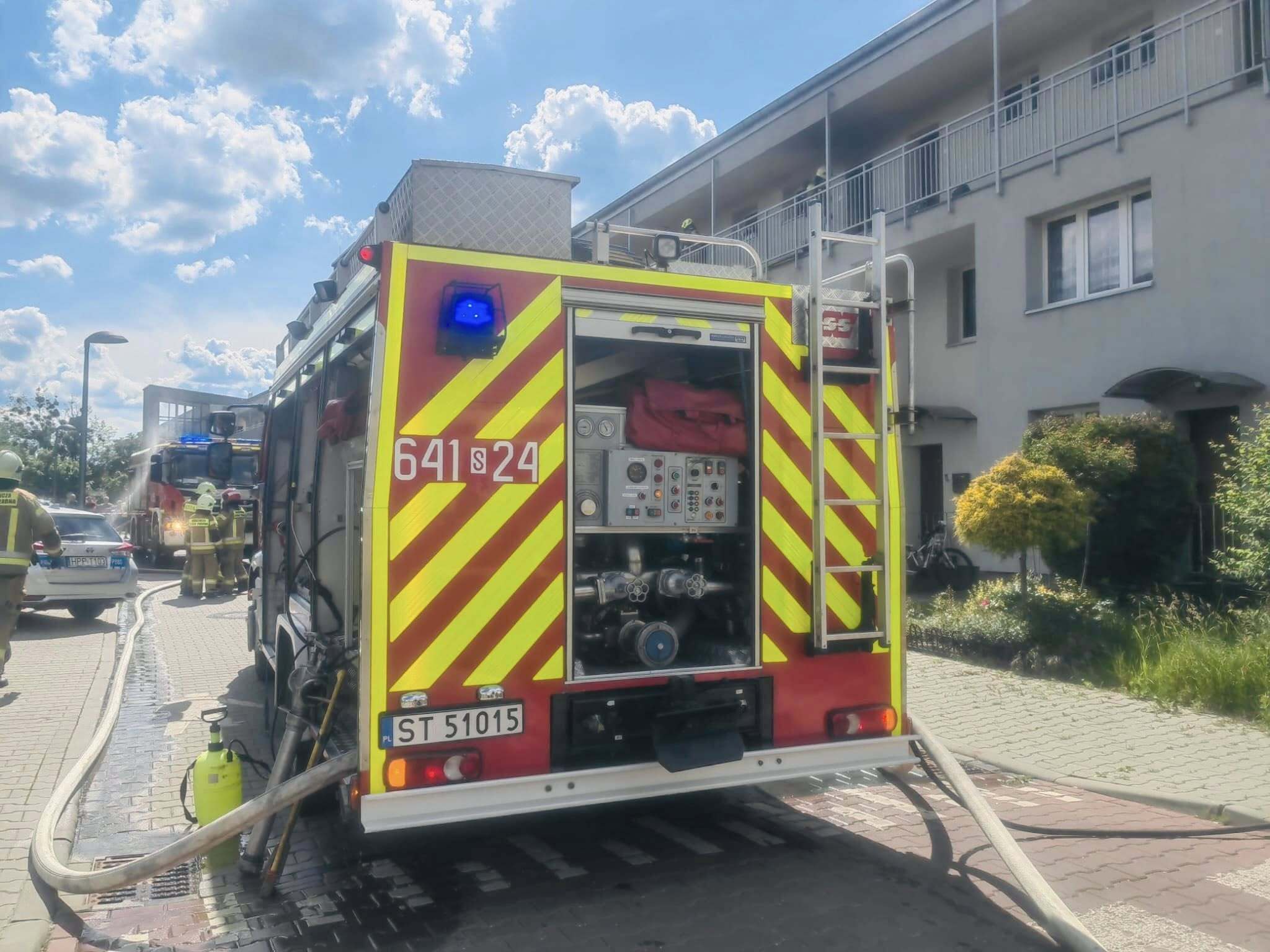 Pożar mieszkania, ul. Einsteina, Tychy