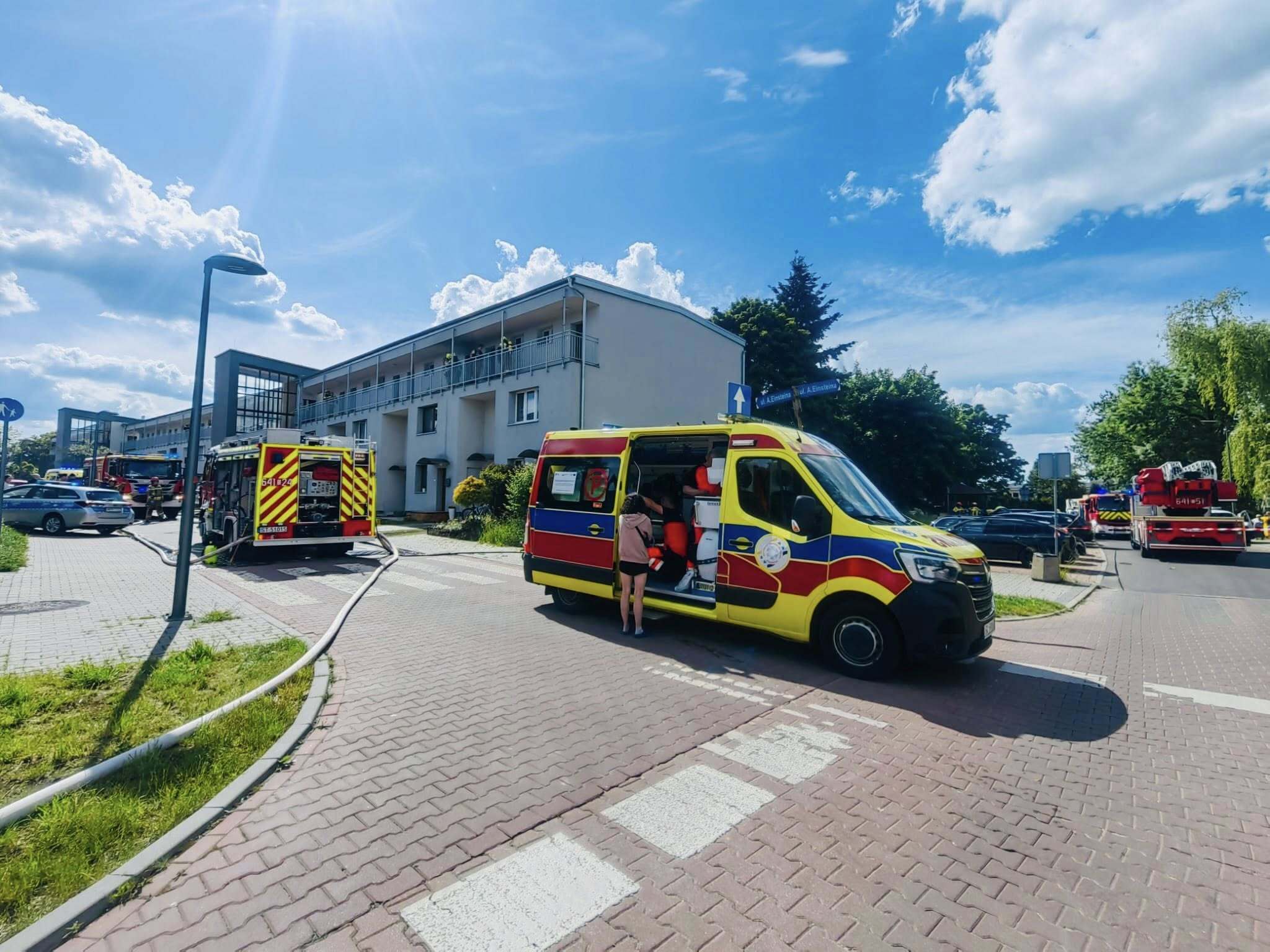 Pożar mieszkania, ul. Einsteina, Tychy