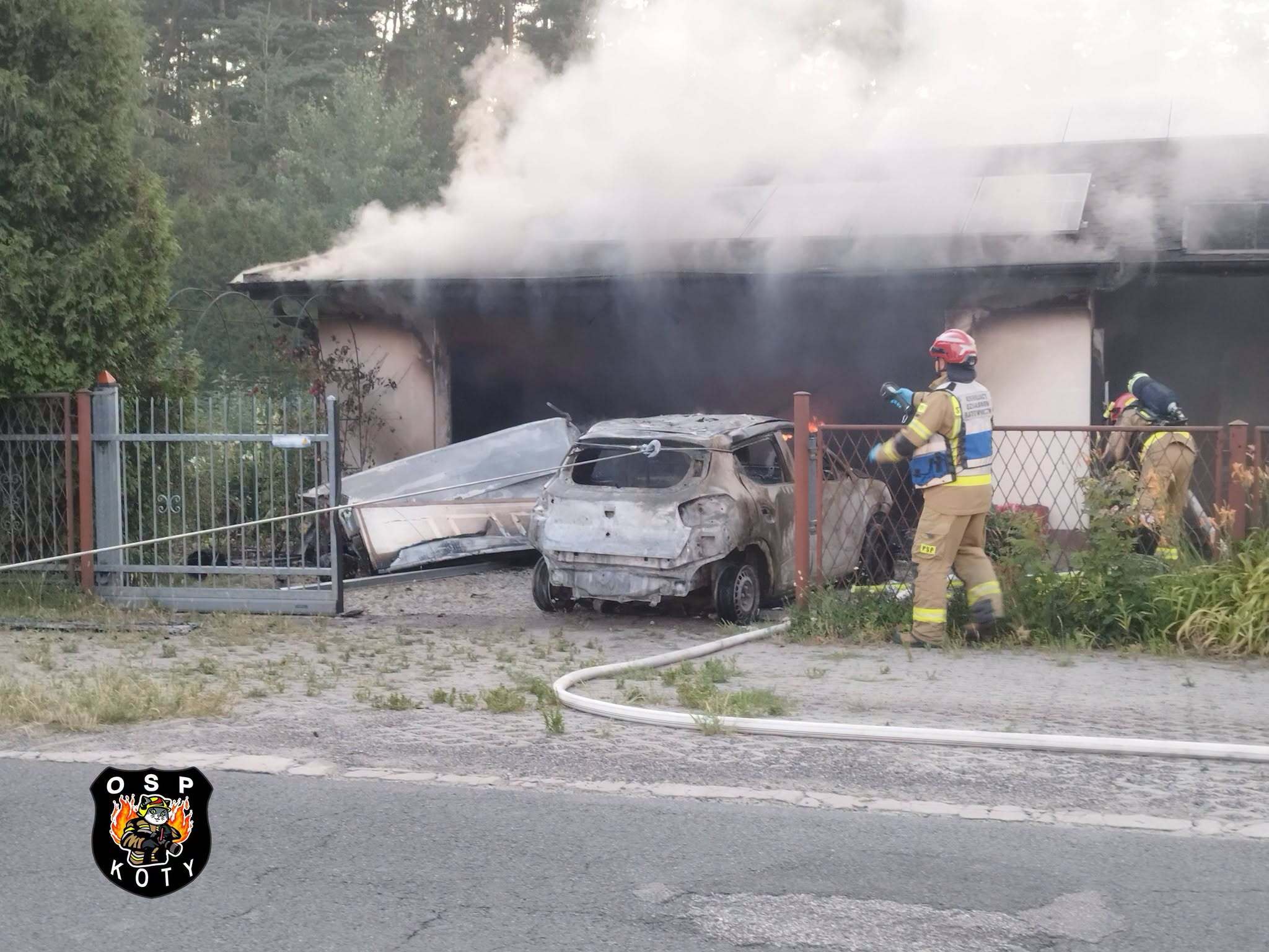 Pozar samochodu elektrycznego Krupski Mlyn 1