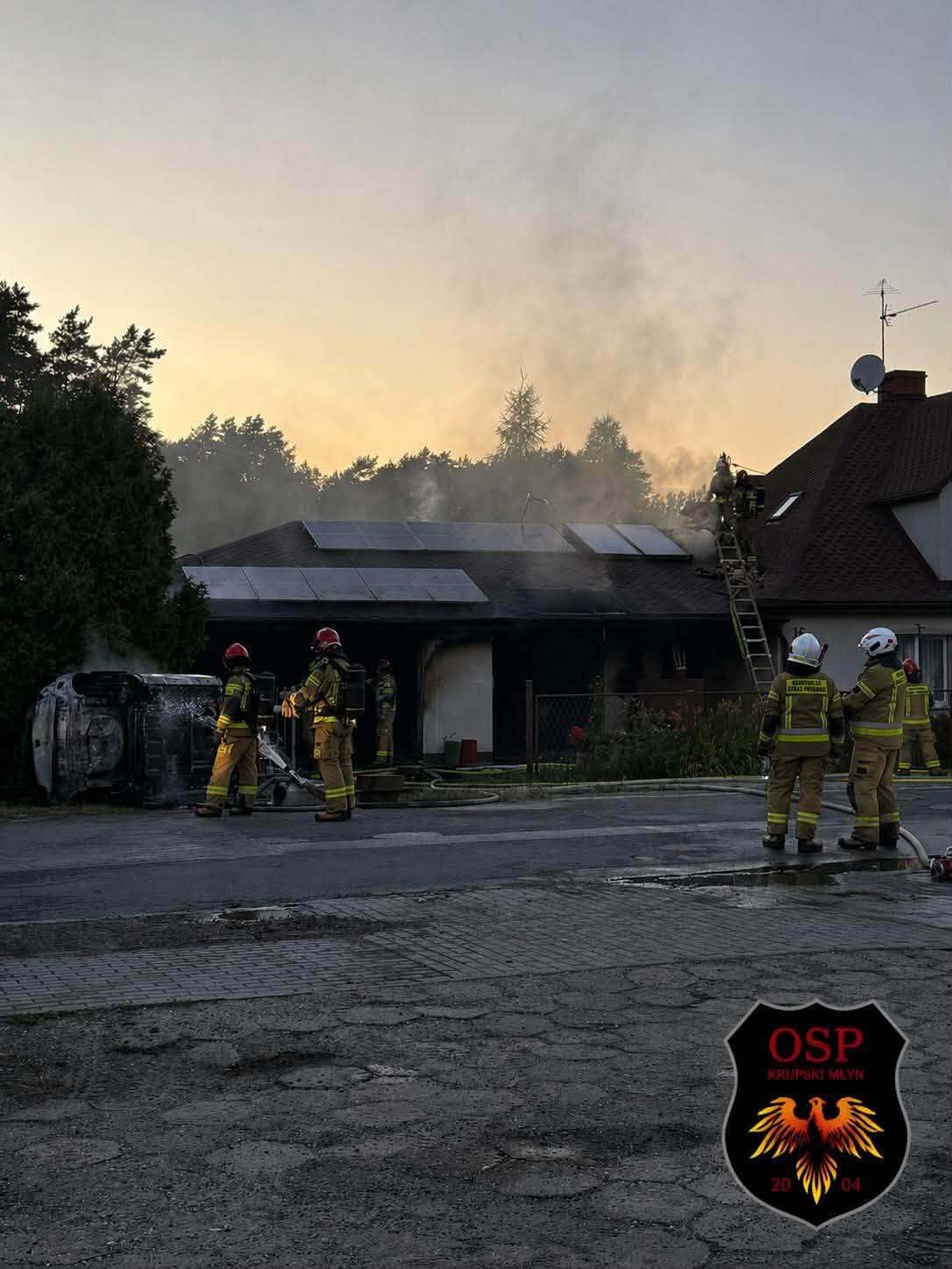Pozar samochodu elektrycznego Krupski Mlyn 2