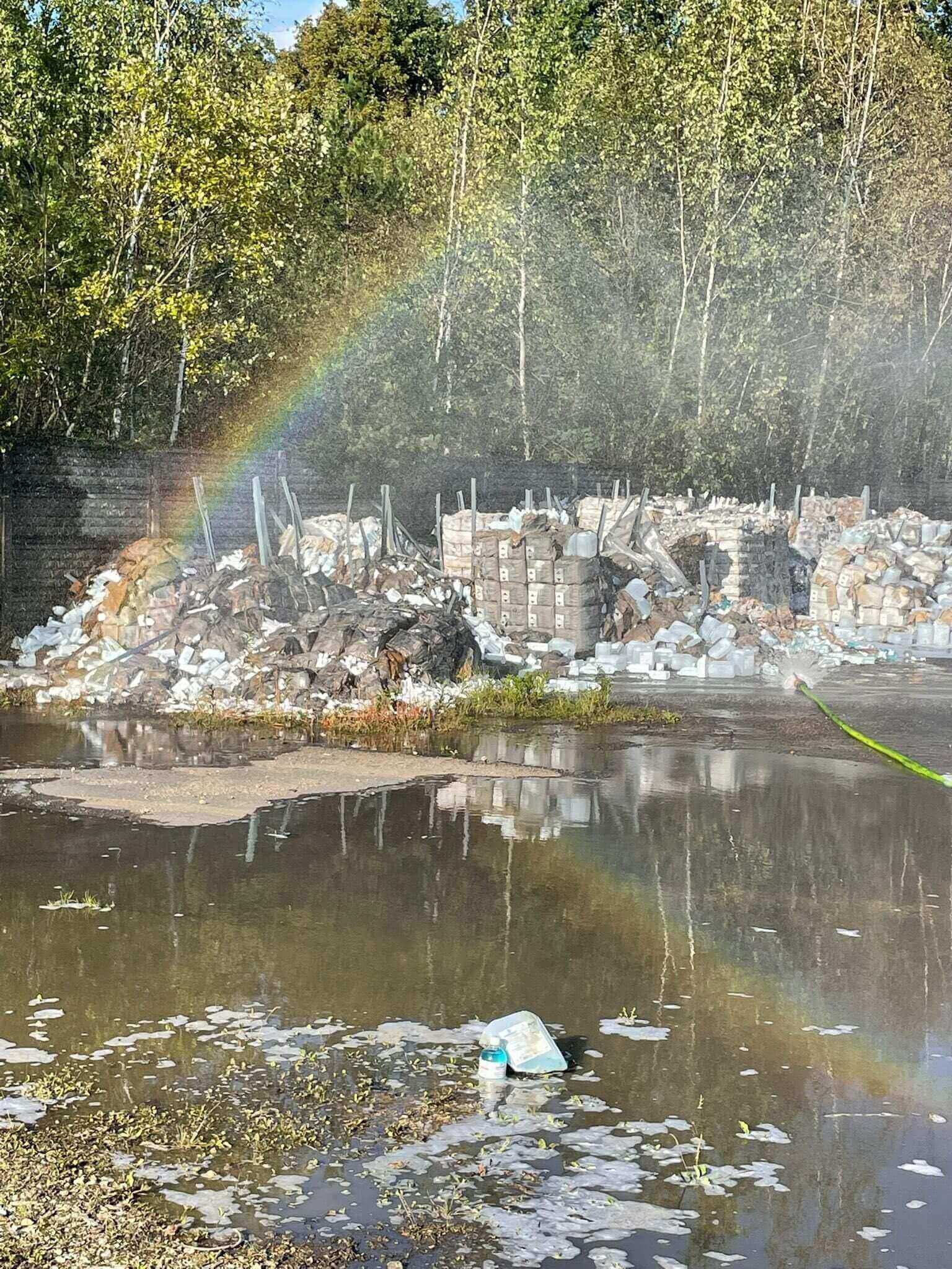 Pożar składowiska odpadów w Gliwicach
