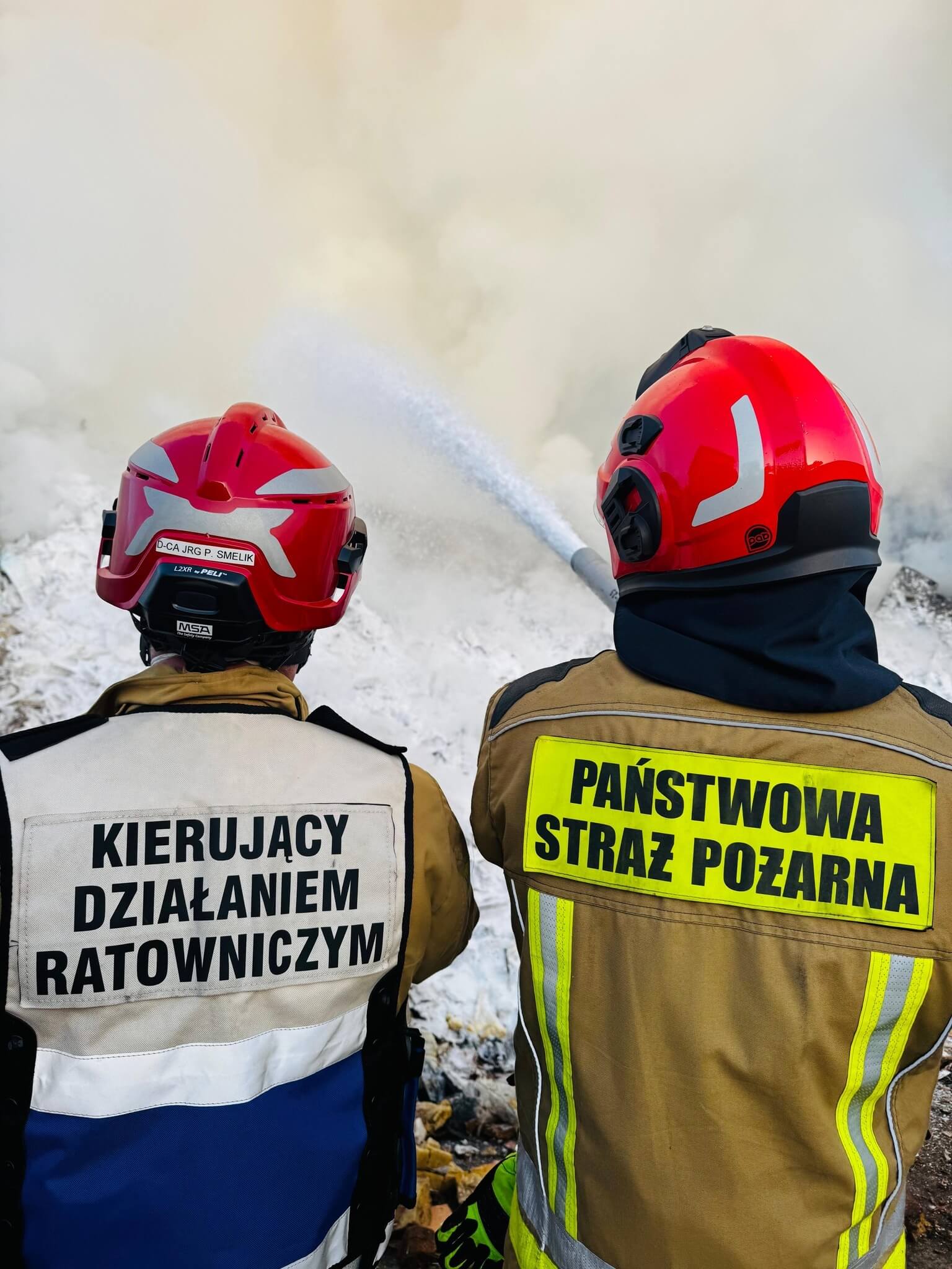 Pożar składowiska odpadów w Tychach
