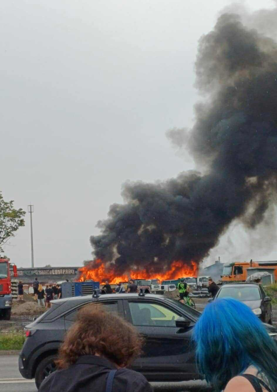 Pozar w Katowicach przy Sadowej 11