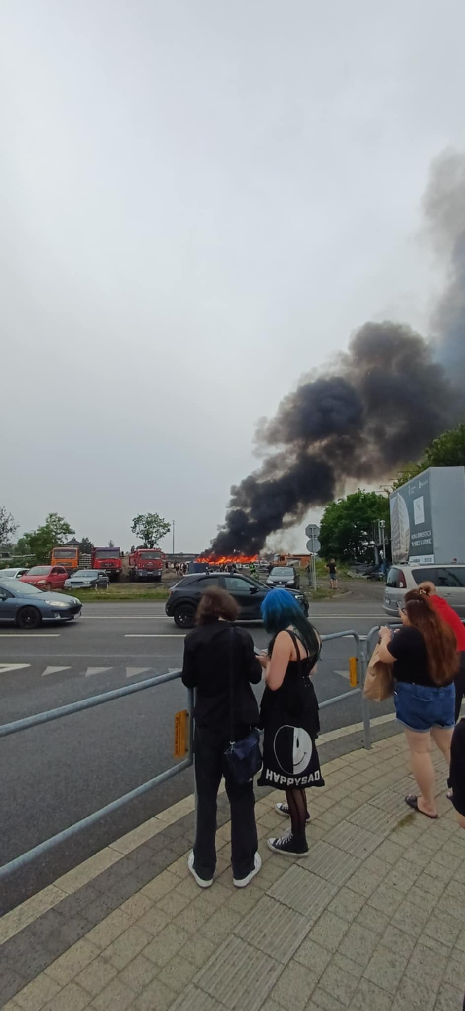 Pozar w Katowicach przy Sadowej 3