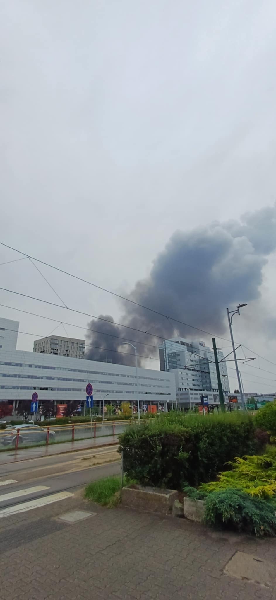 Pozar w Katowicach przy Sadowej 9