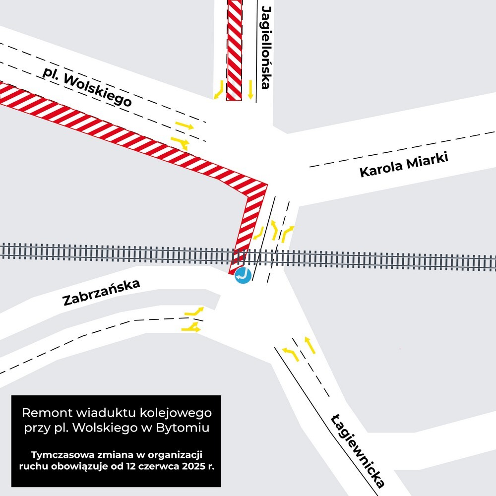 12 czerwca ruszają kolejne prace przy wiadukcie nad ul. Zabrzańską