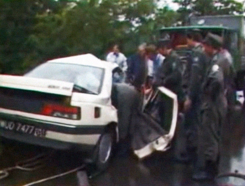 Racibórz-Brzezie. Wypadek, w którym zginęli Andrzej Kurek i Zdzisław Kamiński. 29 września 1989.