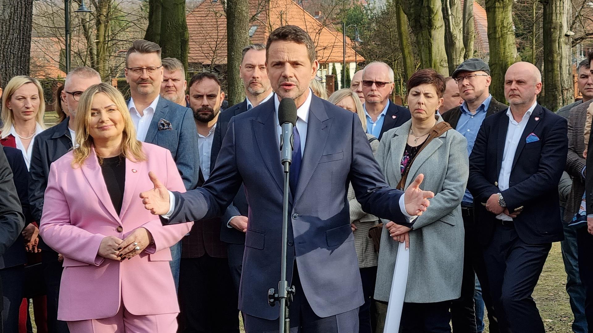 Rafał Trzaskowski z samorządowcami. Katowice Giszowiec, 9 marca 2025