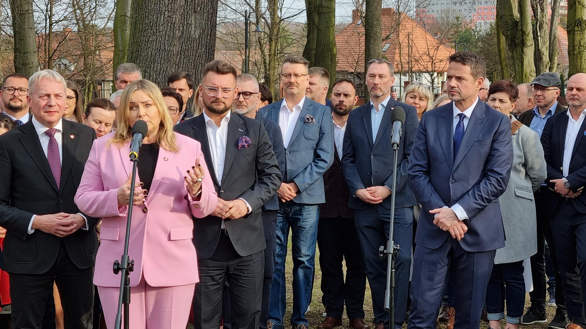 Rafał Trzaskowski z samorządowcami. Katowice Giszowiec, 9 marca 2025