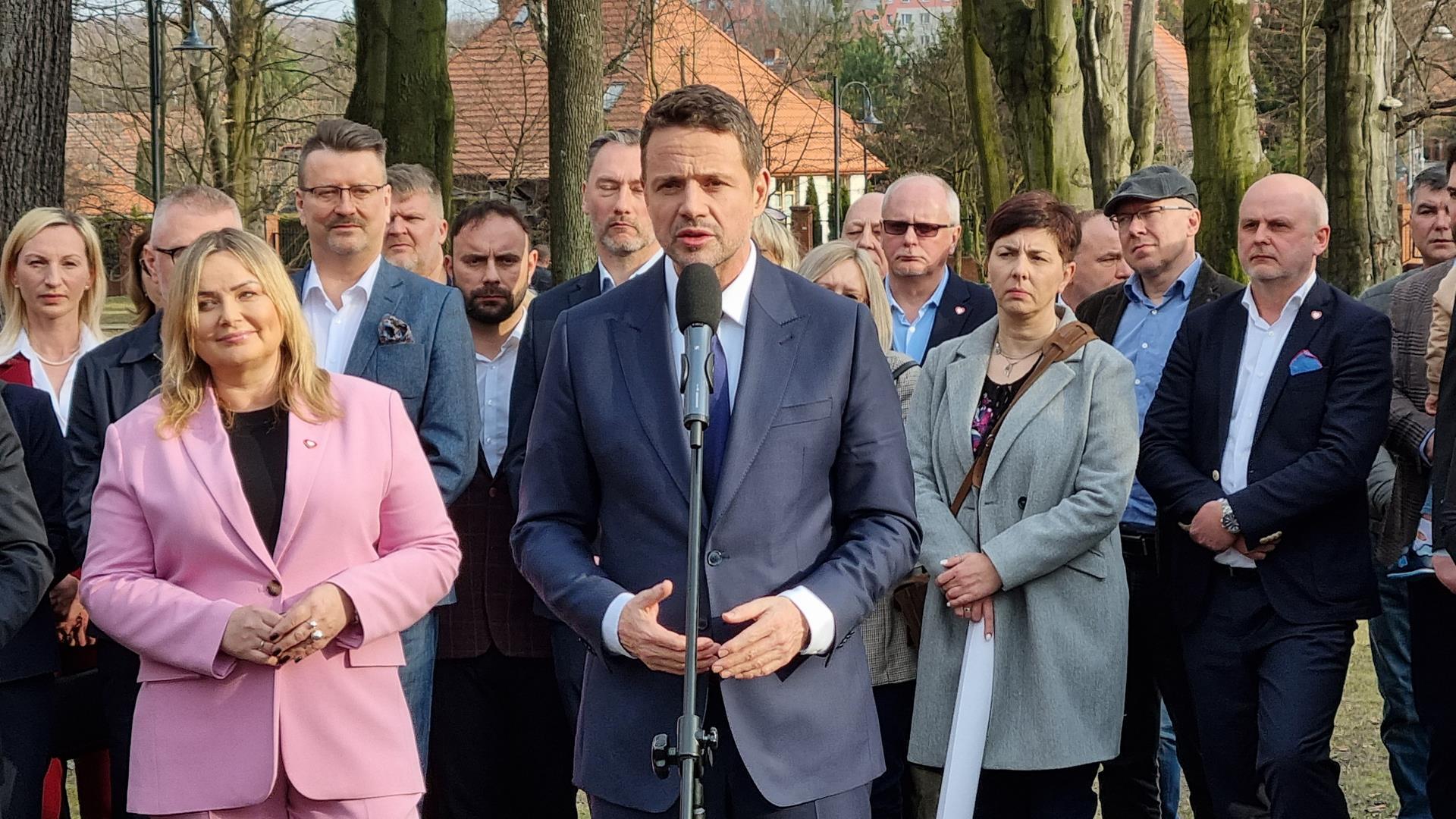 Rafał Trzaskowski z samorządowcami. Katowice Giszowiec, 9 marca 2025