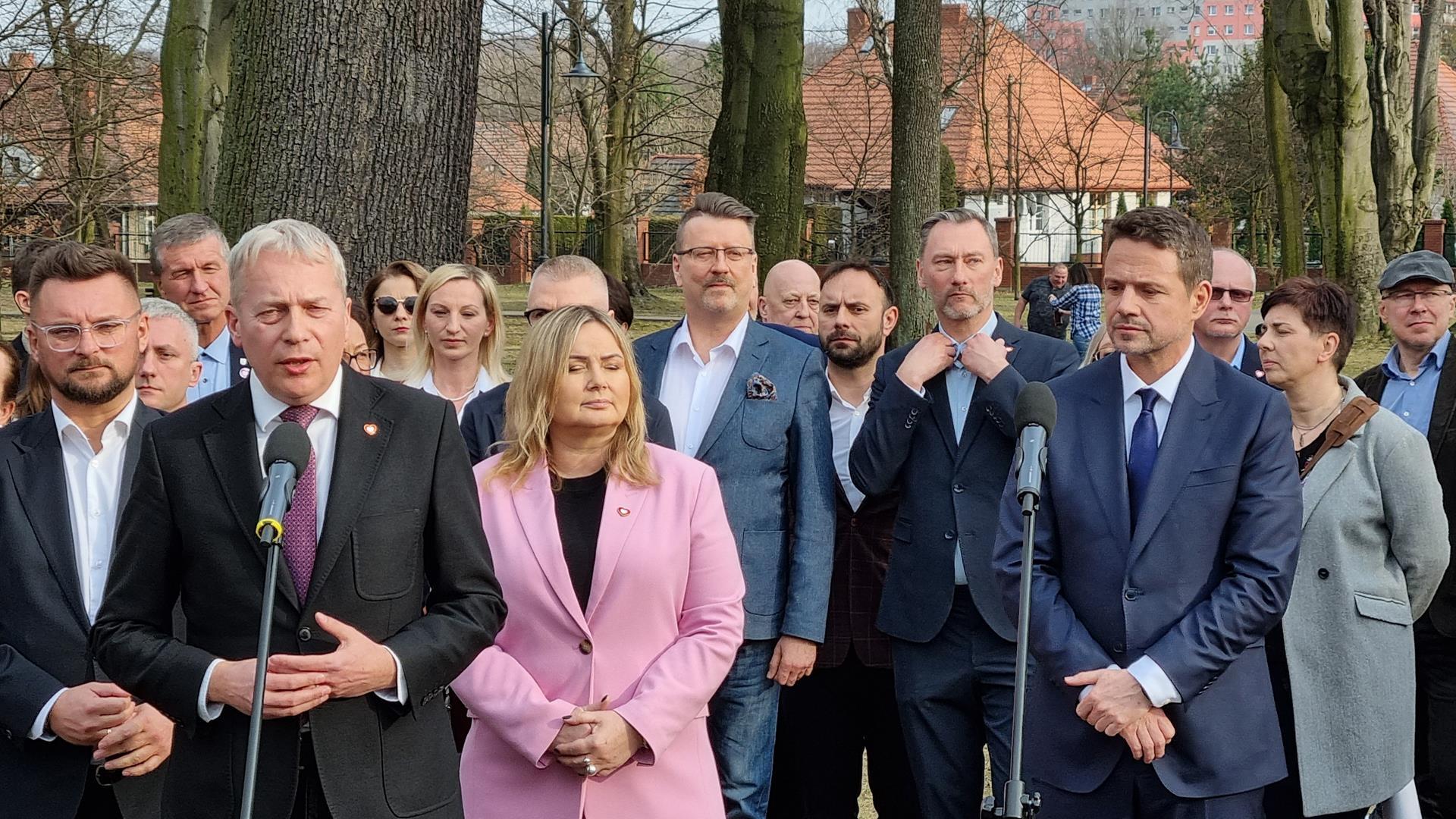 Rafał Trzaskowski z samorządowcami. Katowice Giszowiec, 9 marca 2025