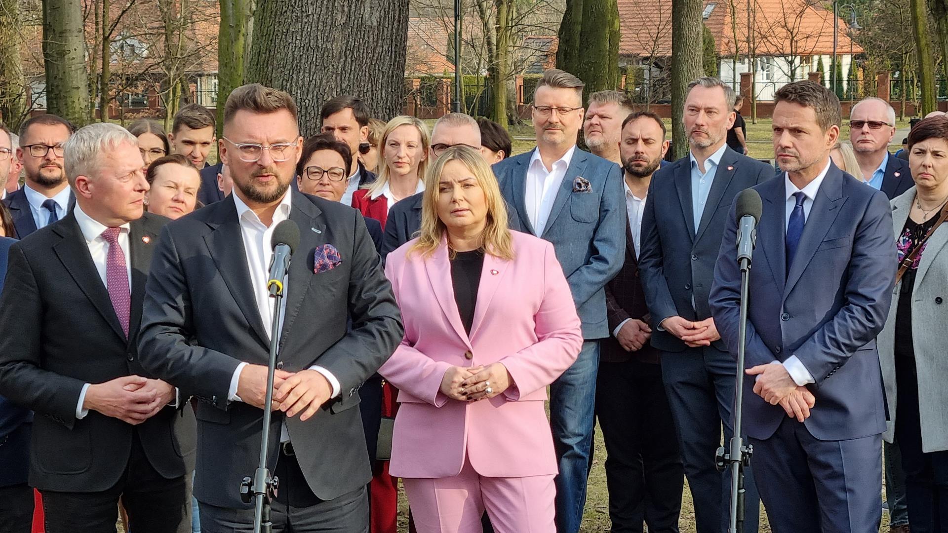 Rafał Trzaskowski z samorządowcami. Katowice Giszowiec, 9 marca 2025