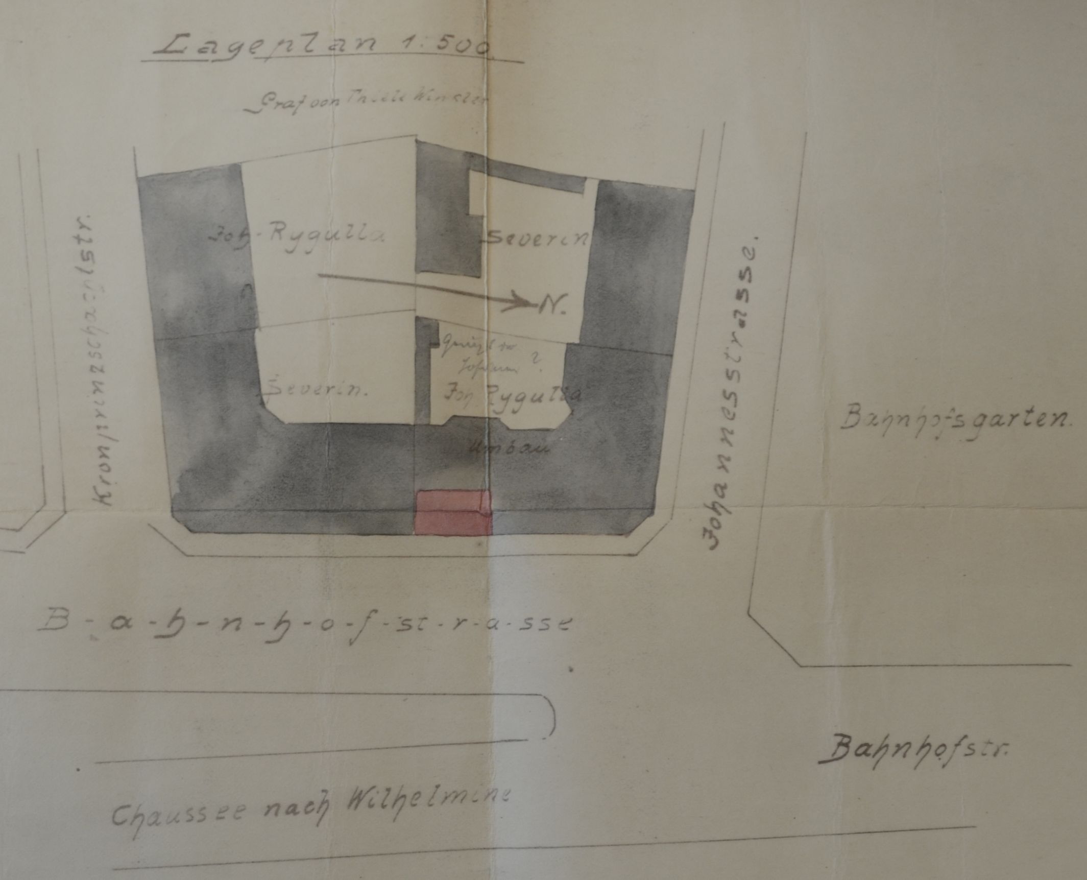Plan budynków w tym kwartale. Fot. Archiwum Budowlane Katowic