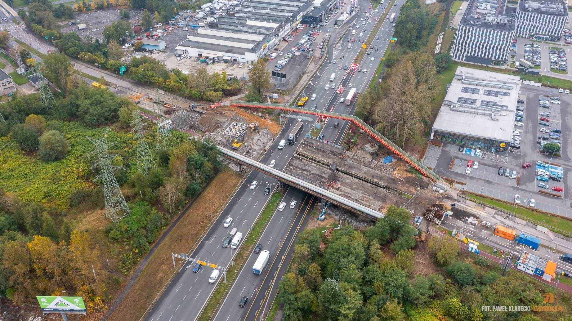 S86 Katowice rozbiorka wiaduktu