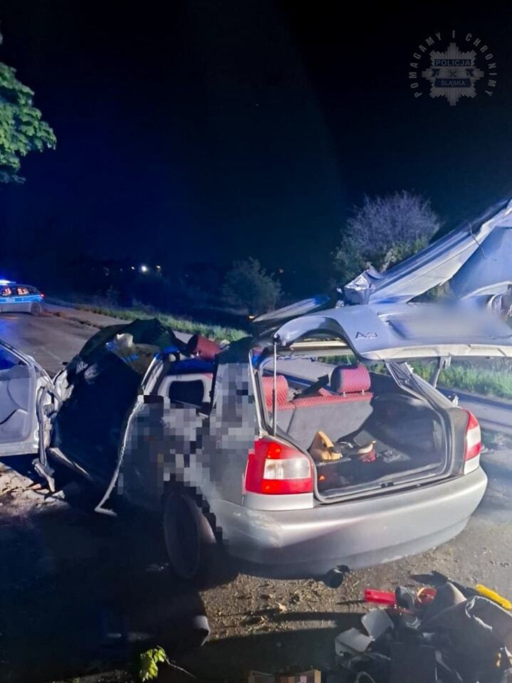 Saczow Ul Przelajka Wypadek Audi Zrodlo KWP Katowice 2025 05 01 01