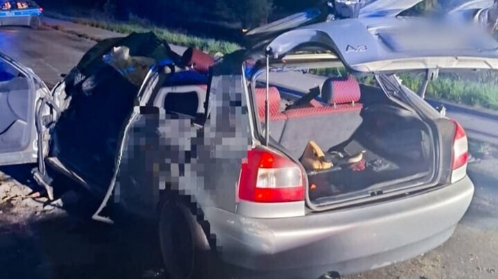 Saczow Ul Przelajka Wypadek Audi Zrodlo KWP Katowice 2025 05 01 02