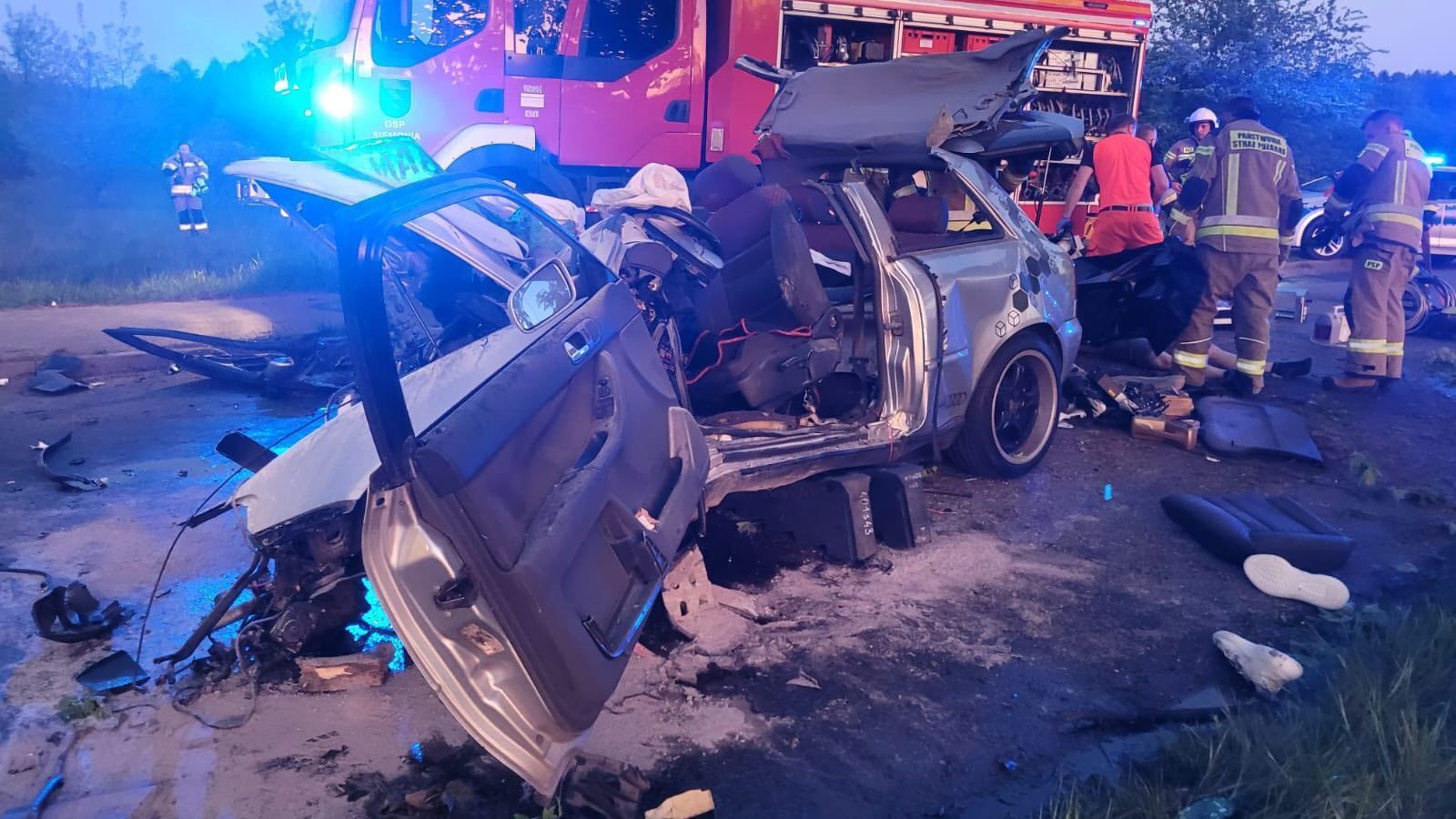Saczow Ul Przelajka Wypadek Audi Zrodlo SP ZOZ RPR Sosnowiec 2025 05 01 01