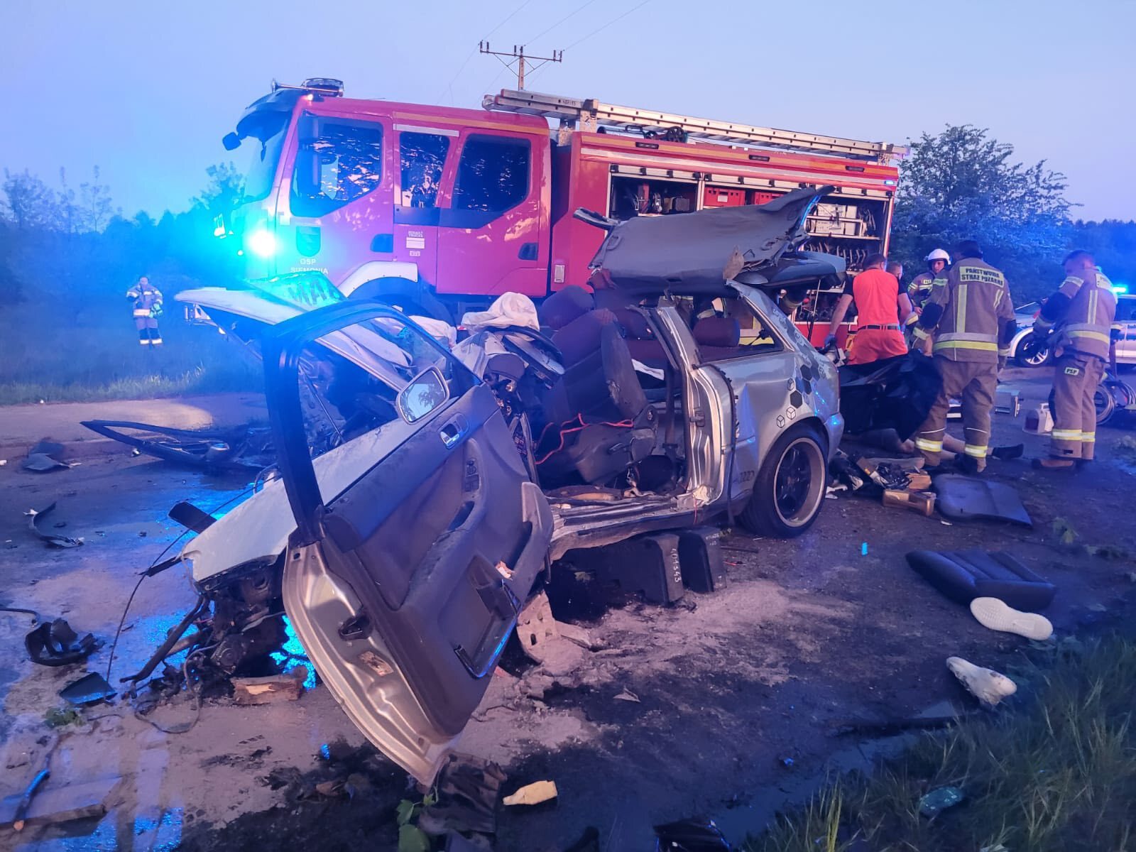 Sączów, powiat będziński. Śmiertelny wypadek na DK78. 1 maja 2025.