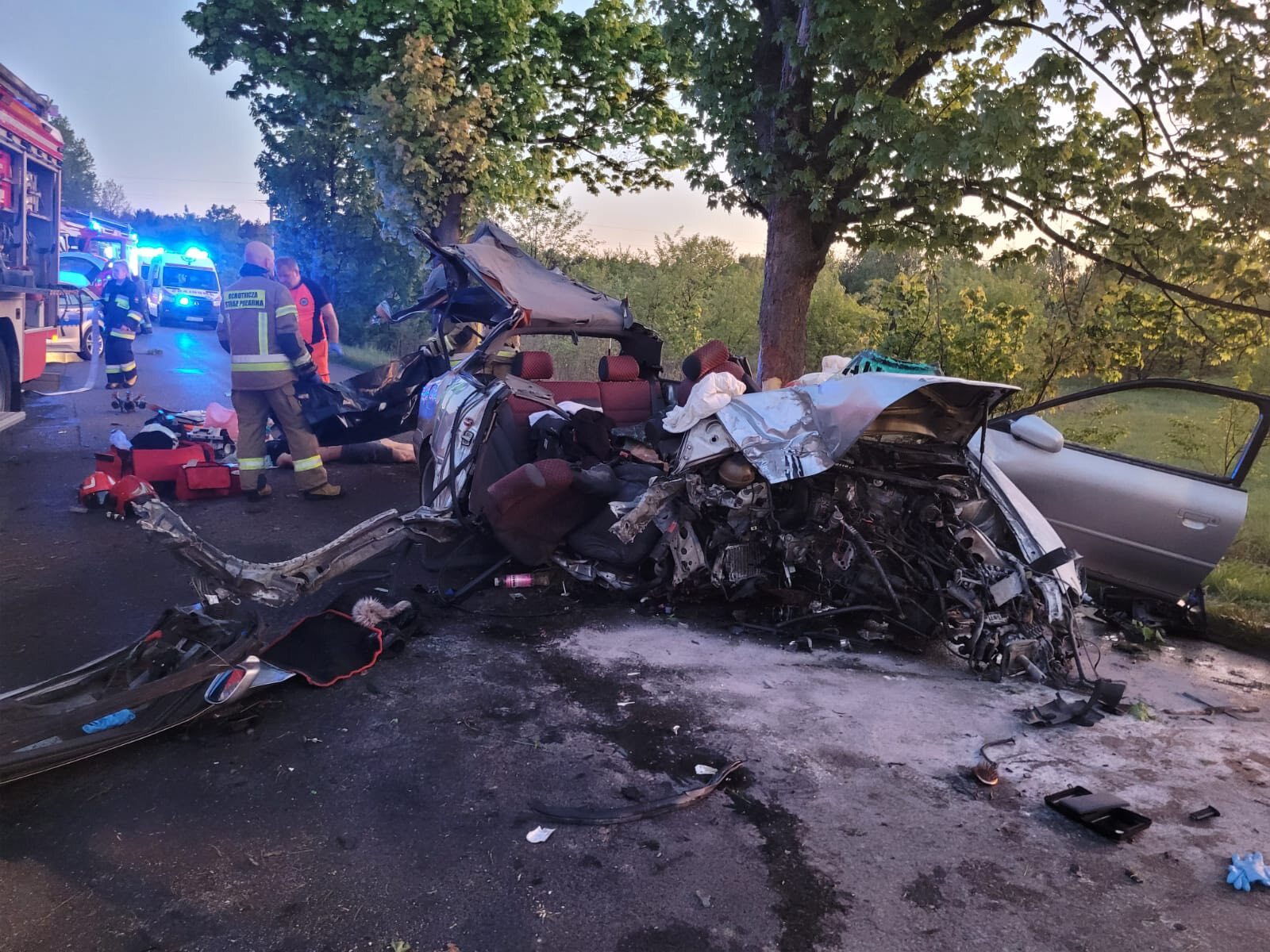 Sączów, powiat będziński. Śmiertelny wypadek na DK78. 1 maja 2025.