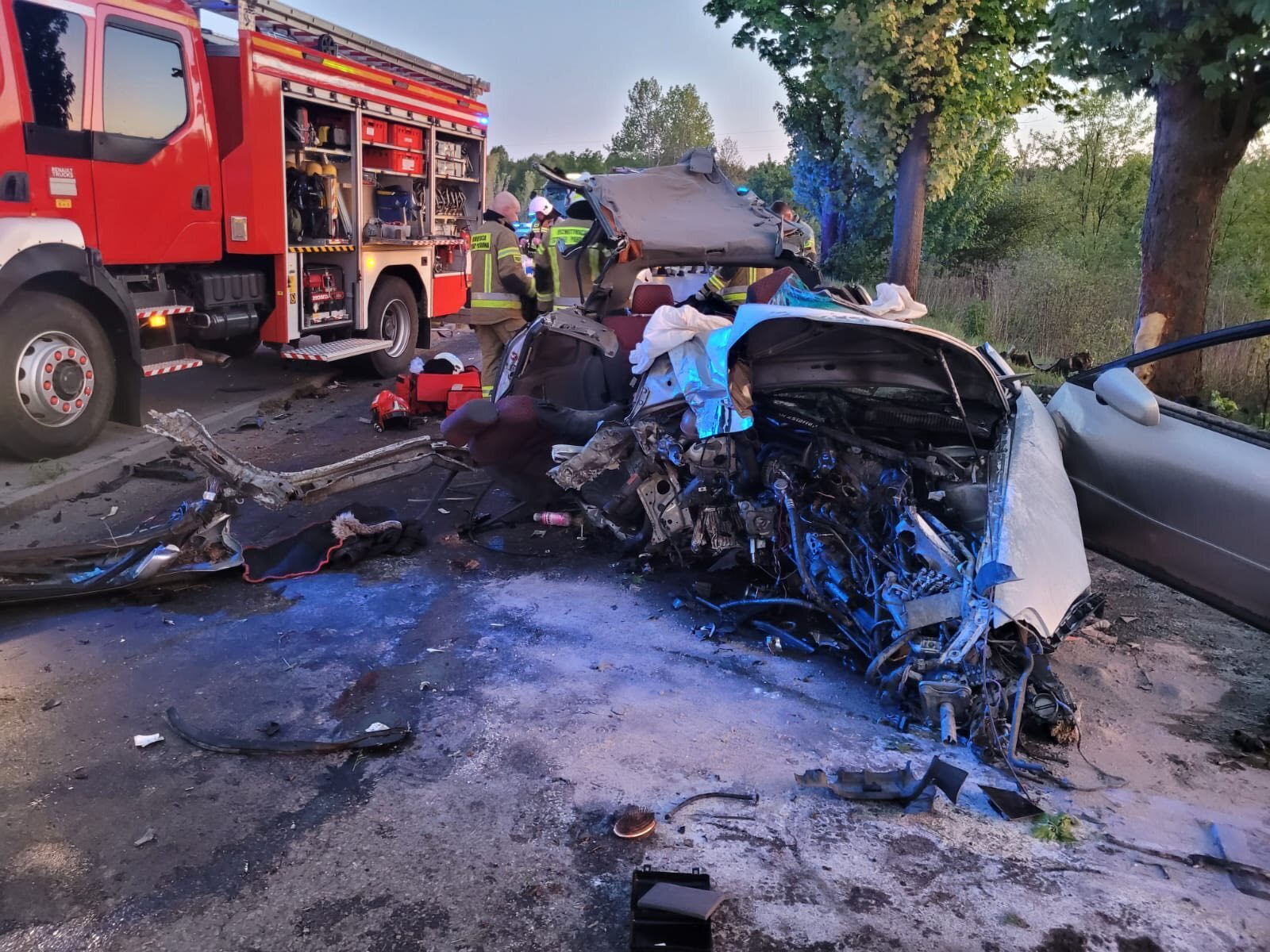 Saczow Ul Przelajka Wypadek Audi Zrodlo SP ZOZ RPR Sosnowiec 2025 05 01 05