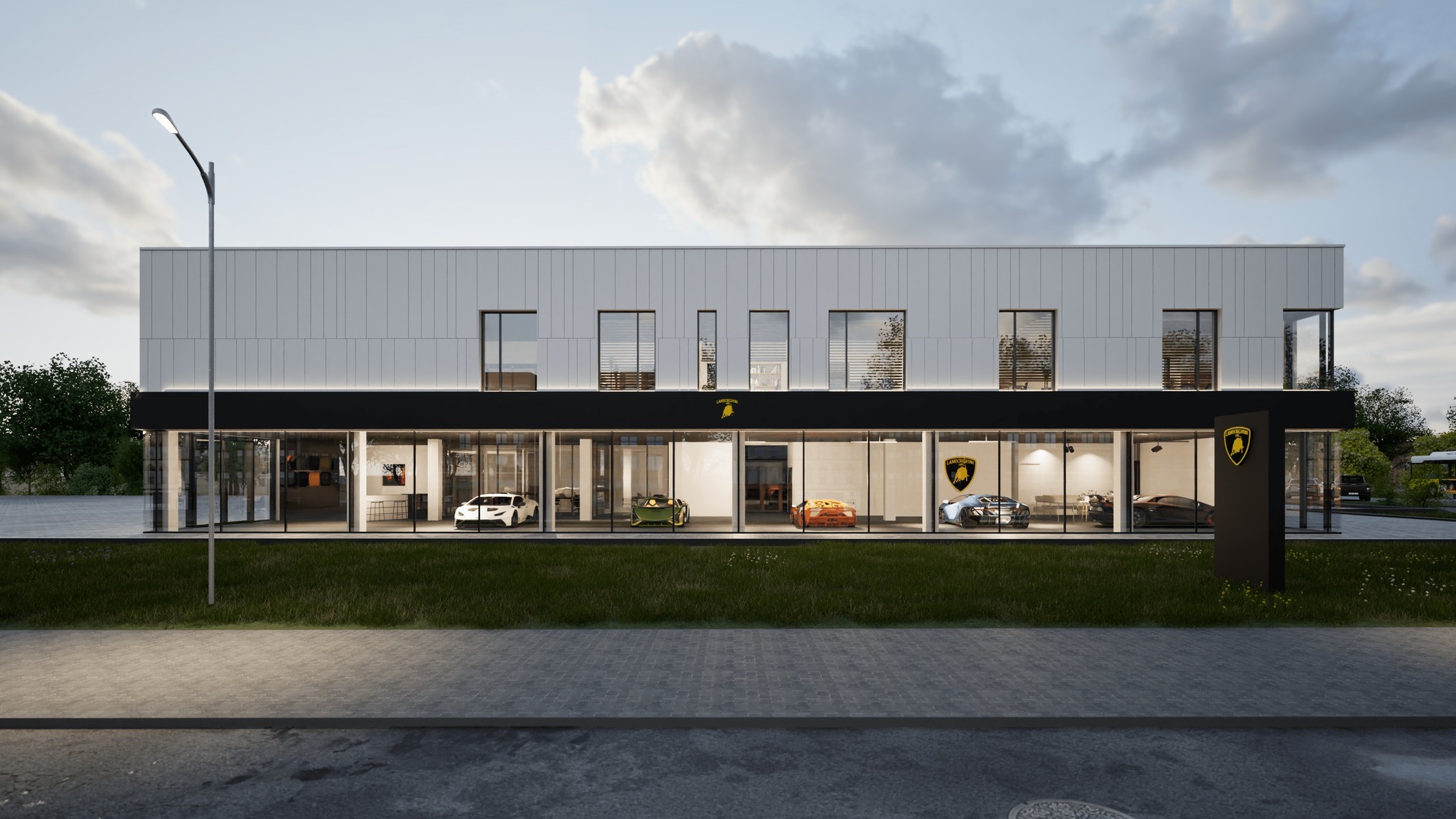 Salon Lamborghini Katowice wizualizacje