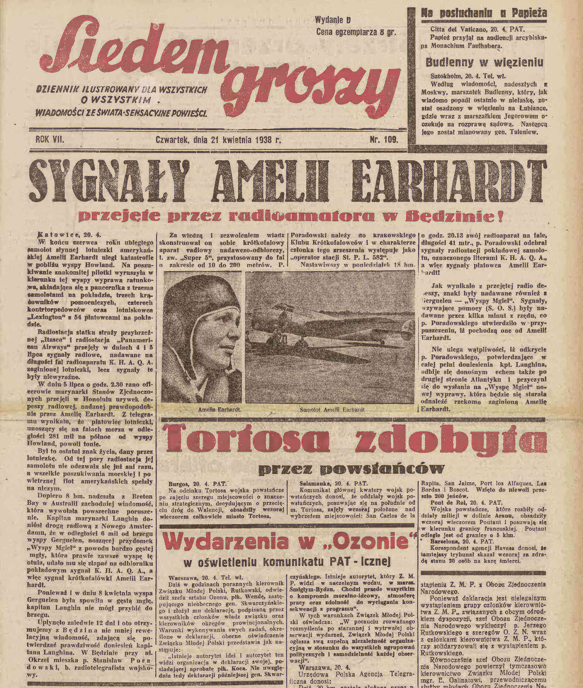 Siedem Groszy o rzekomym SOS Amelii Earhart