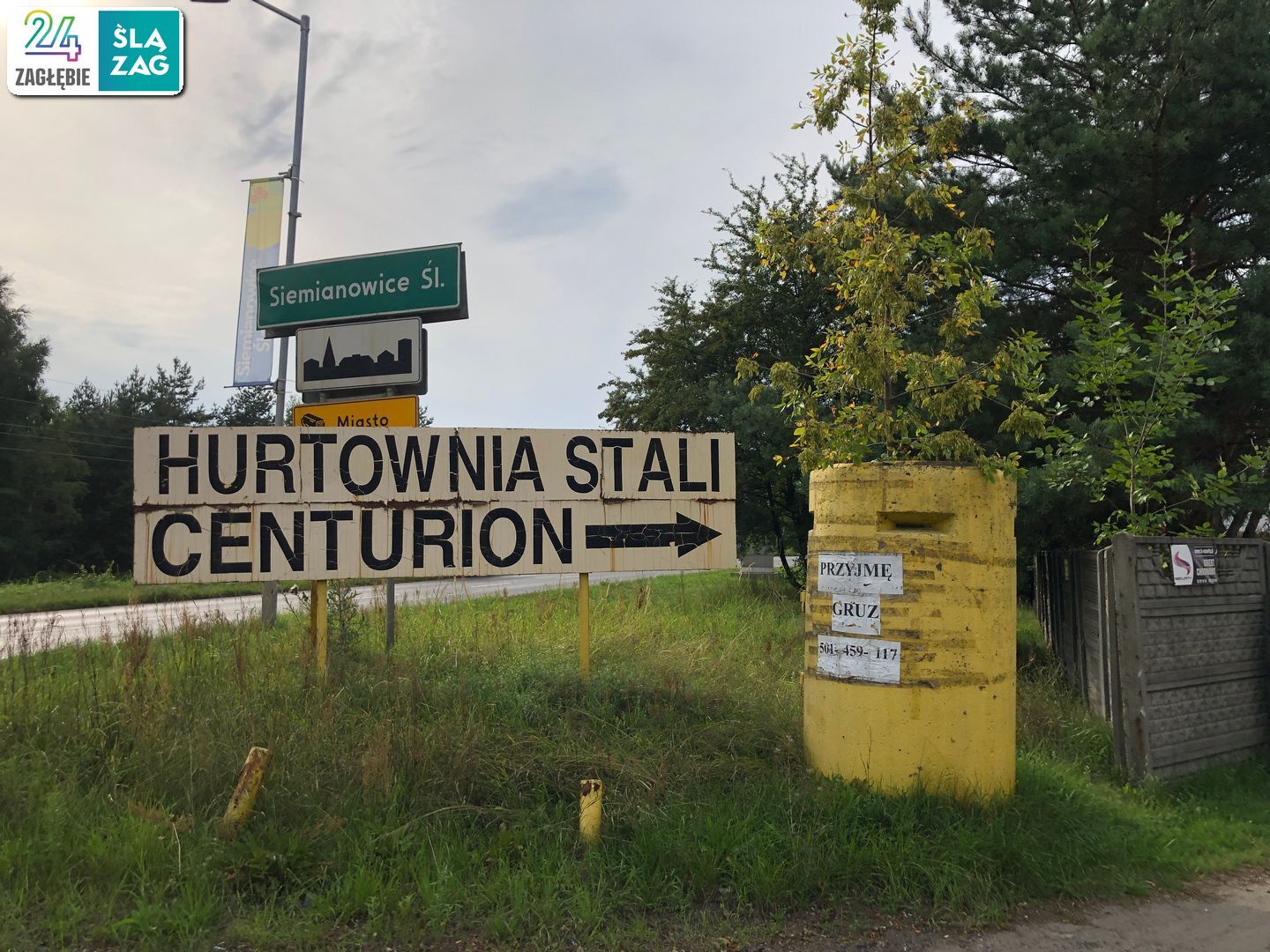 Siemianowice Śląskie. Ul. Mysłowicka. Test nawigacji rowerowych: Google Maps, Apple Maps, Mapy.cz. Zdjęcia z trasy. 9 sierpnia 2025.