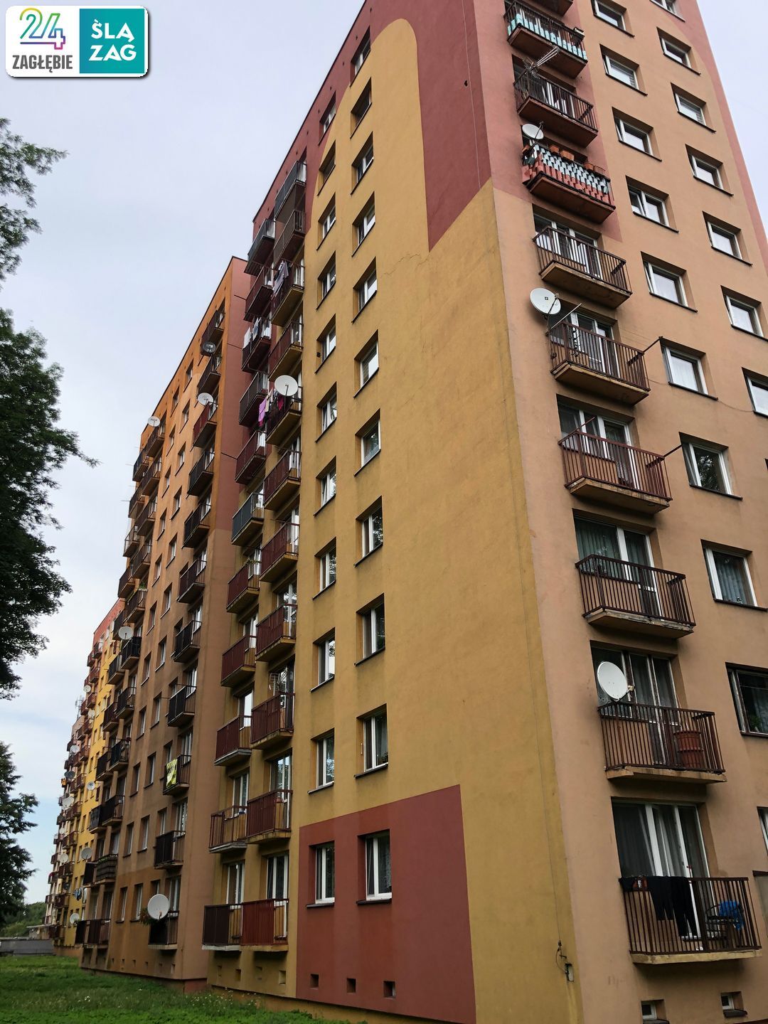 Siemianowice Śląskie. Blok przy ul. Oświęcimskiej. Test nawigacji rowerowych: Google Maps, Apple Maps, Mapy.cz. Zdjęcia z trasy. 9 sierpnia 2025.