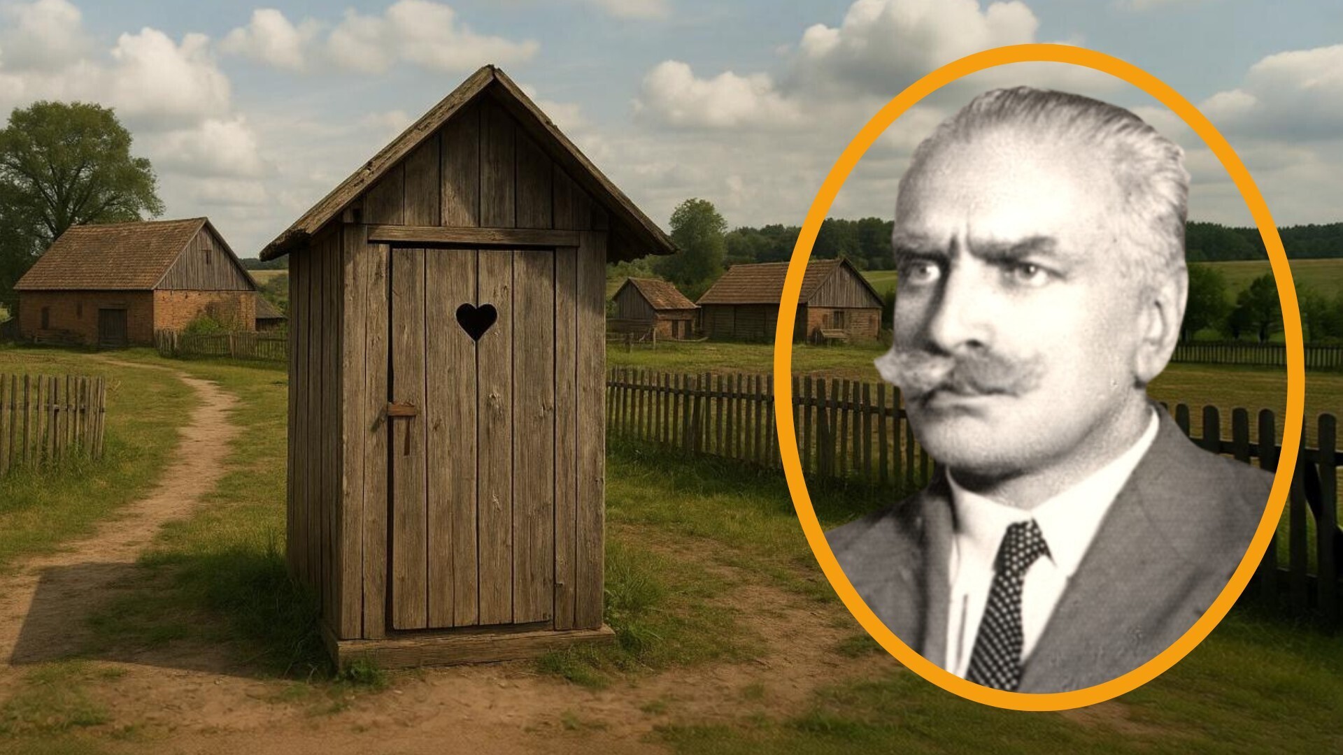Sławoj Felicjan Składkowski. Rok 1936. Wychodek wiejski, tzw. sławojka (ilustracja)