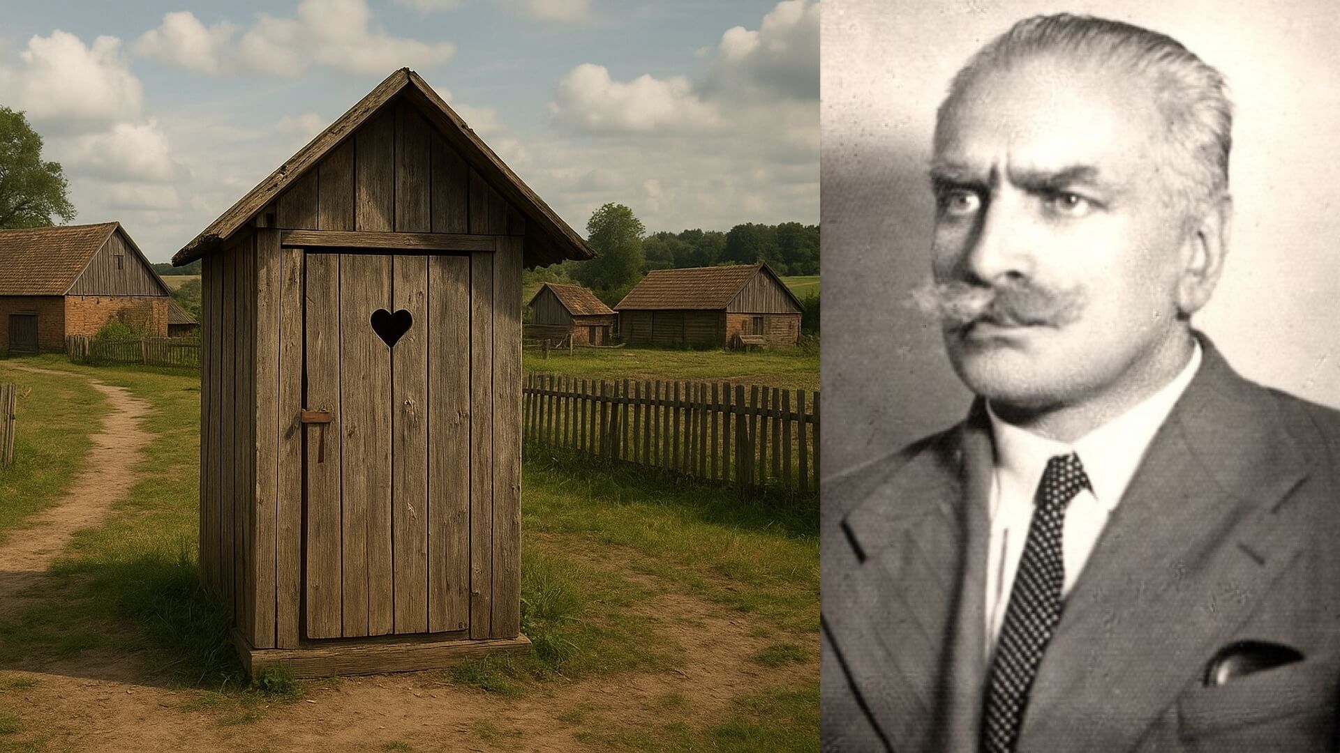 Sławoj Felicjan Składkowski. Rok 1936. Wychodek wiejski, tzw. sławojka (ilustracja).