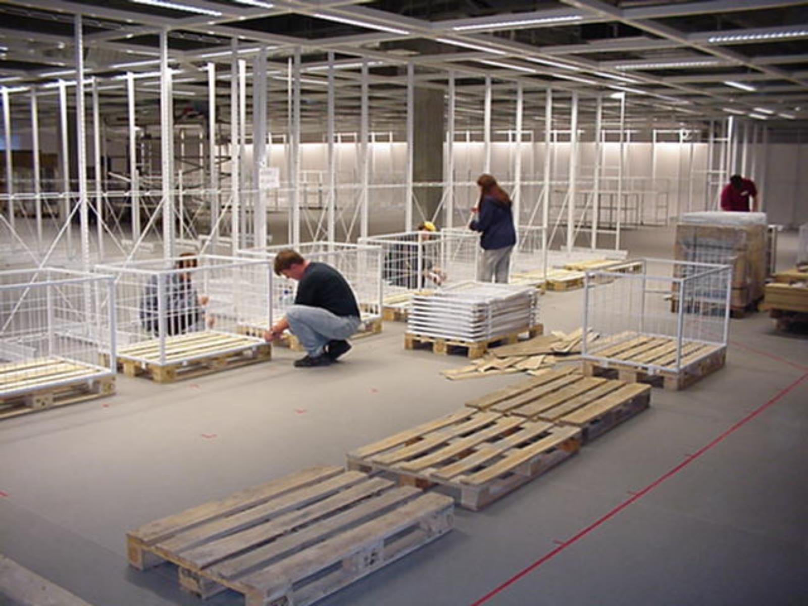 IKEA Katowice, budowa, skręcanie koszy