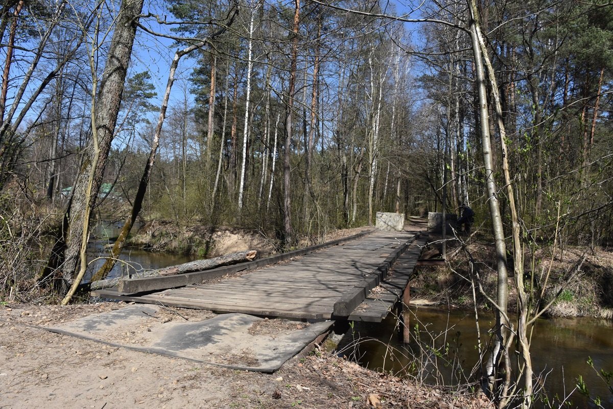 Sławków-Burki. Mostek nad Białą Przemszą. 9 kwietnia 2025