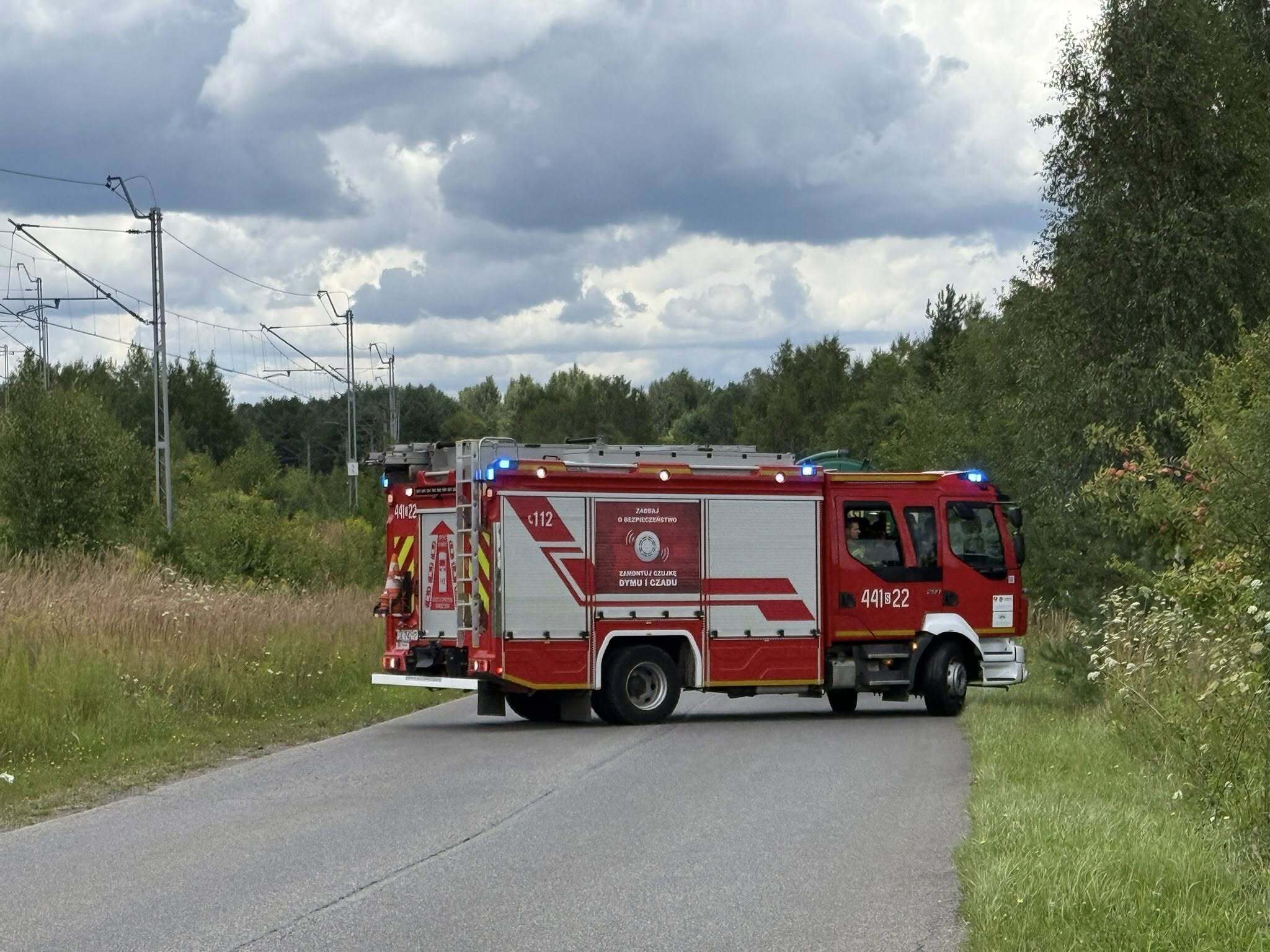 Sławków. Ul. Okradzionowska. Wypadek dwóch pojazdów. 6 sierpnia 2025.