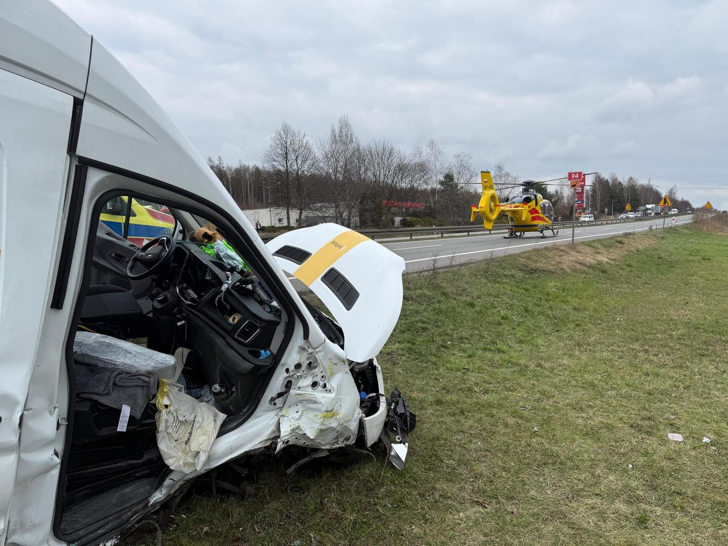 Sławków. Wypadek na DK94. 31 marca 2025.