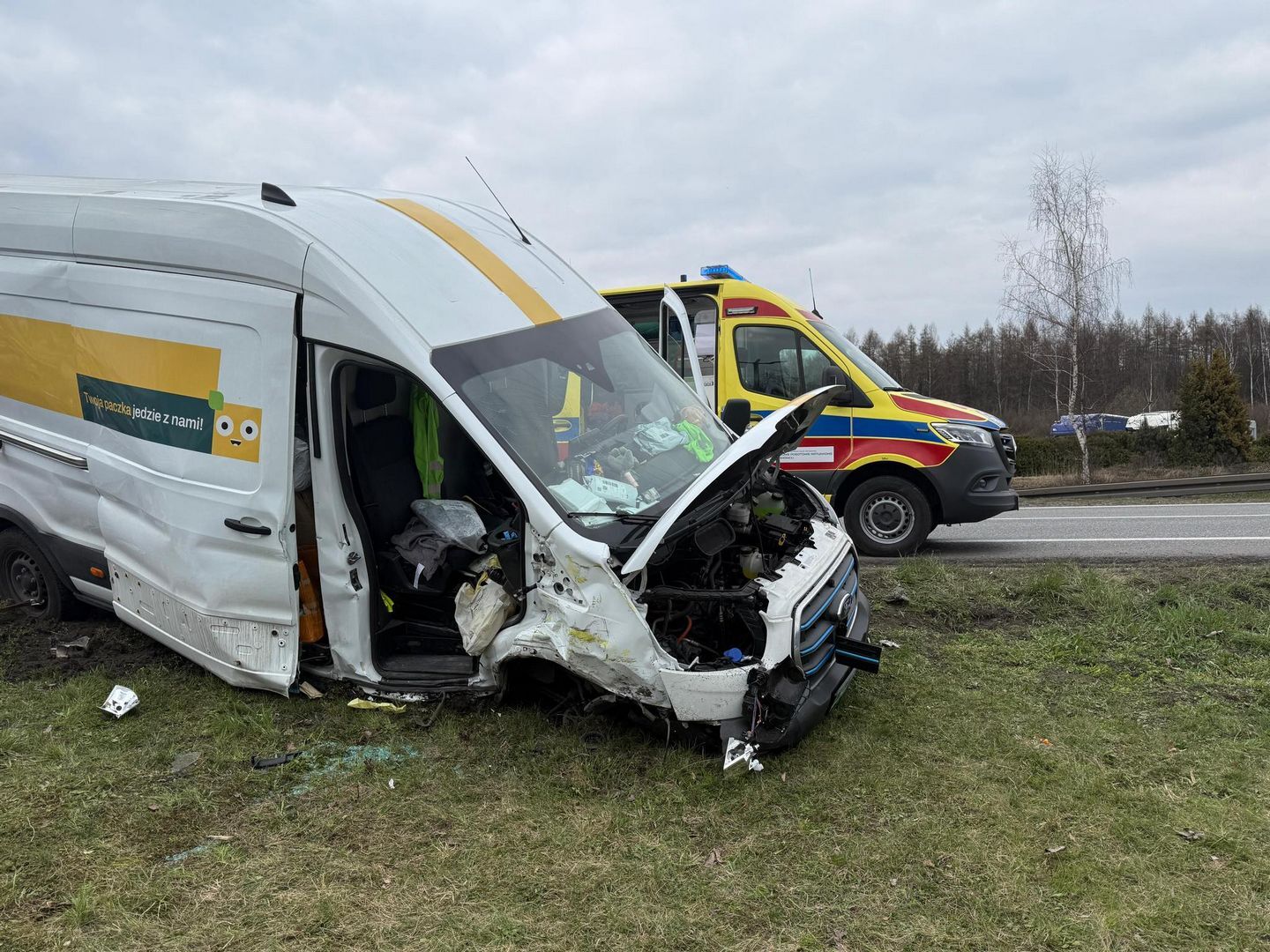 Sławków. Wypadek na DK94. 31 marca 2025.