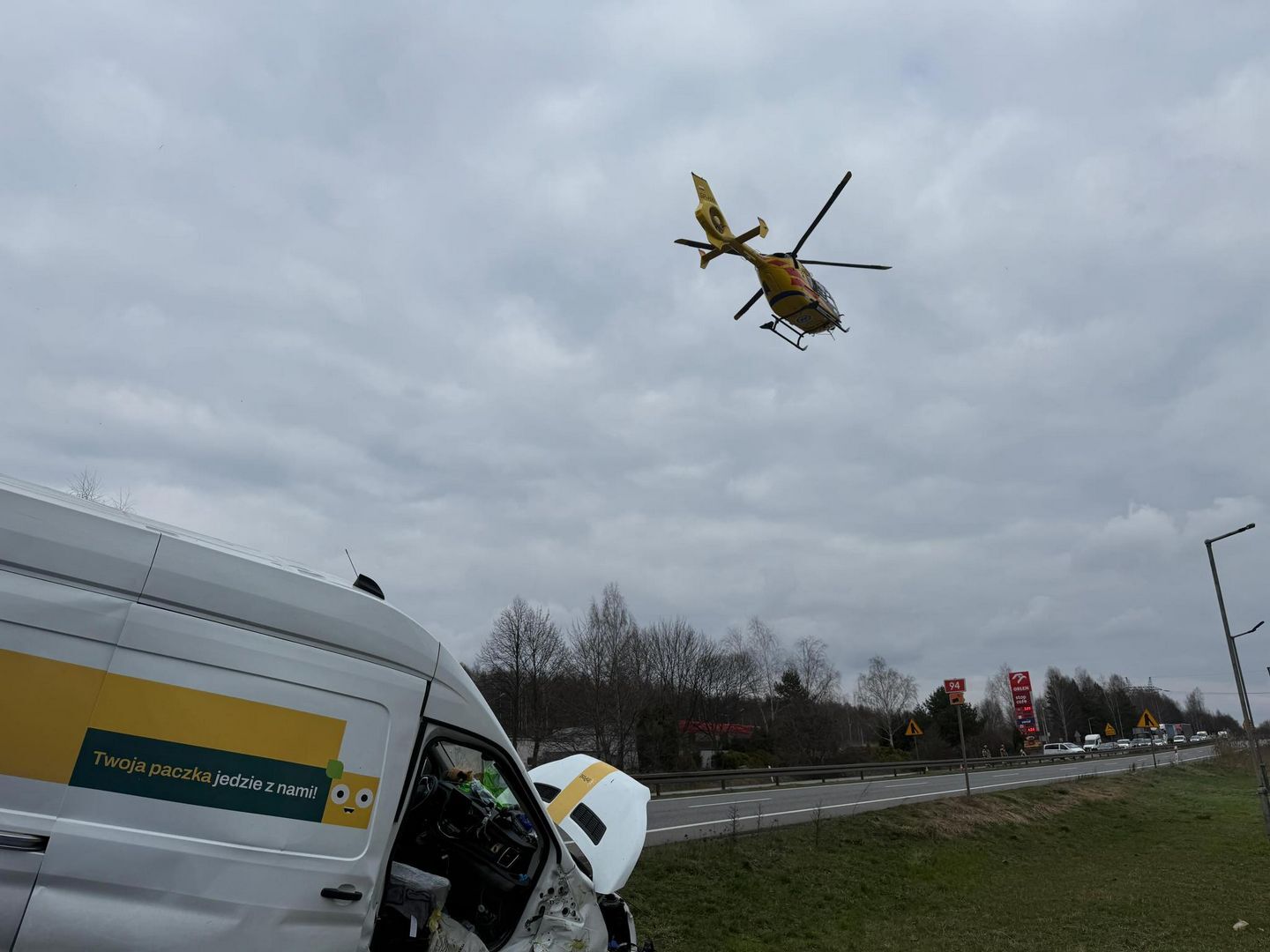Sławków. Wypadek na DK94. 31 marca 2025.