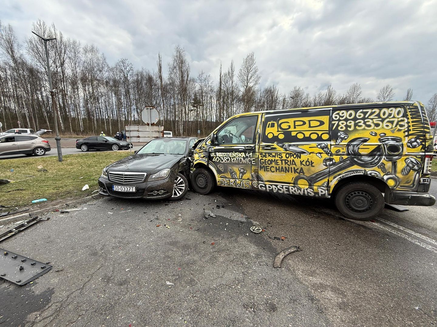 Sławków. Wypadek na DK94. 31 marca 2025.
