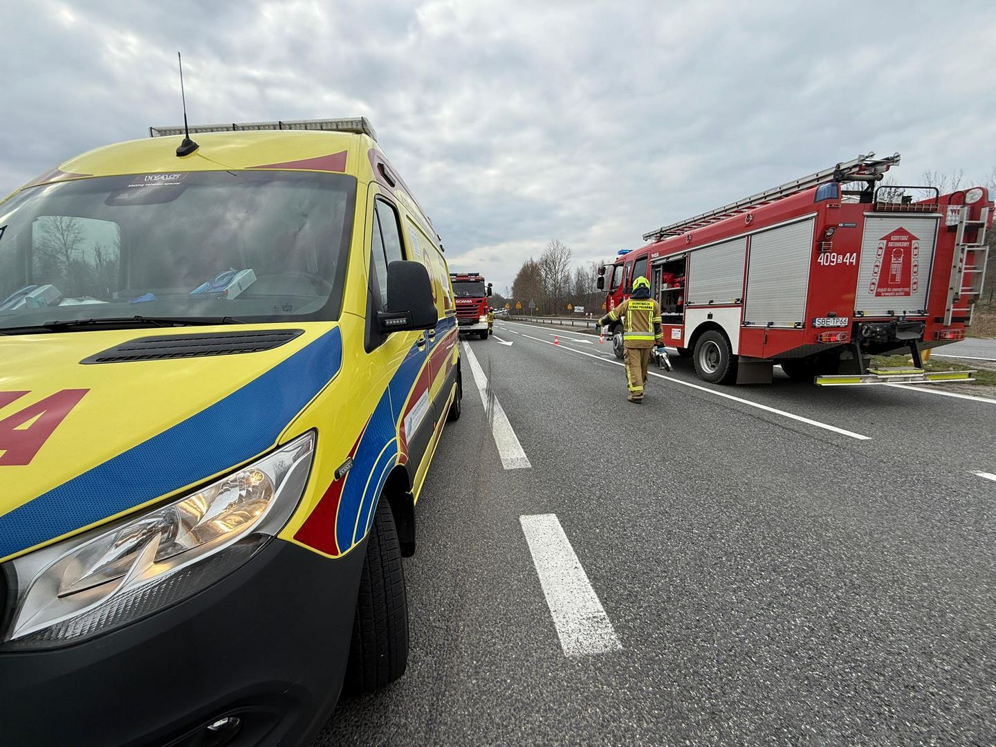 Sławków. Wypadek na DK94. 31 marca 2025.