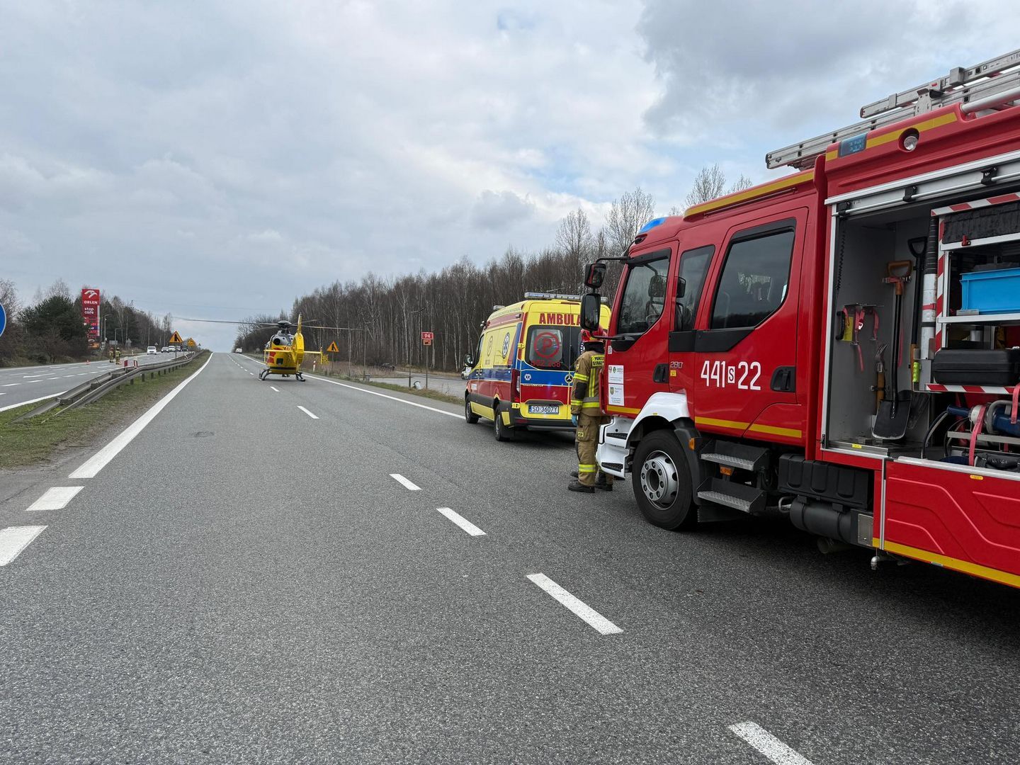 Sławków. Wypadek na DK94. 31 marca 2025.