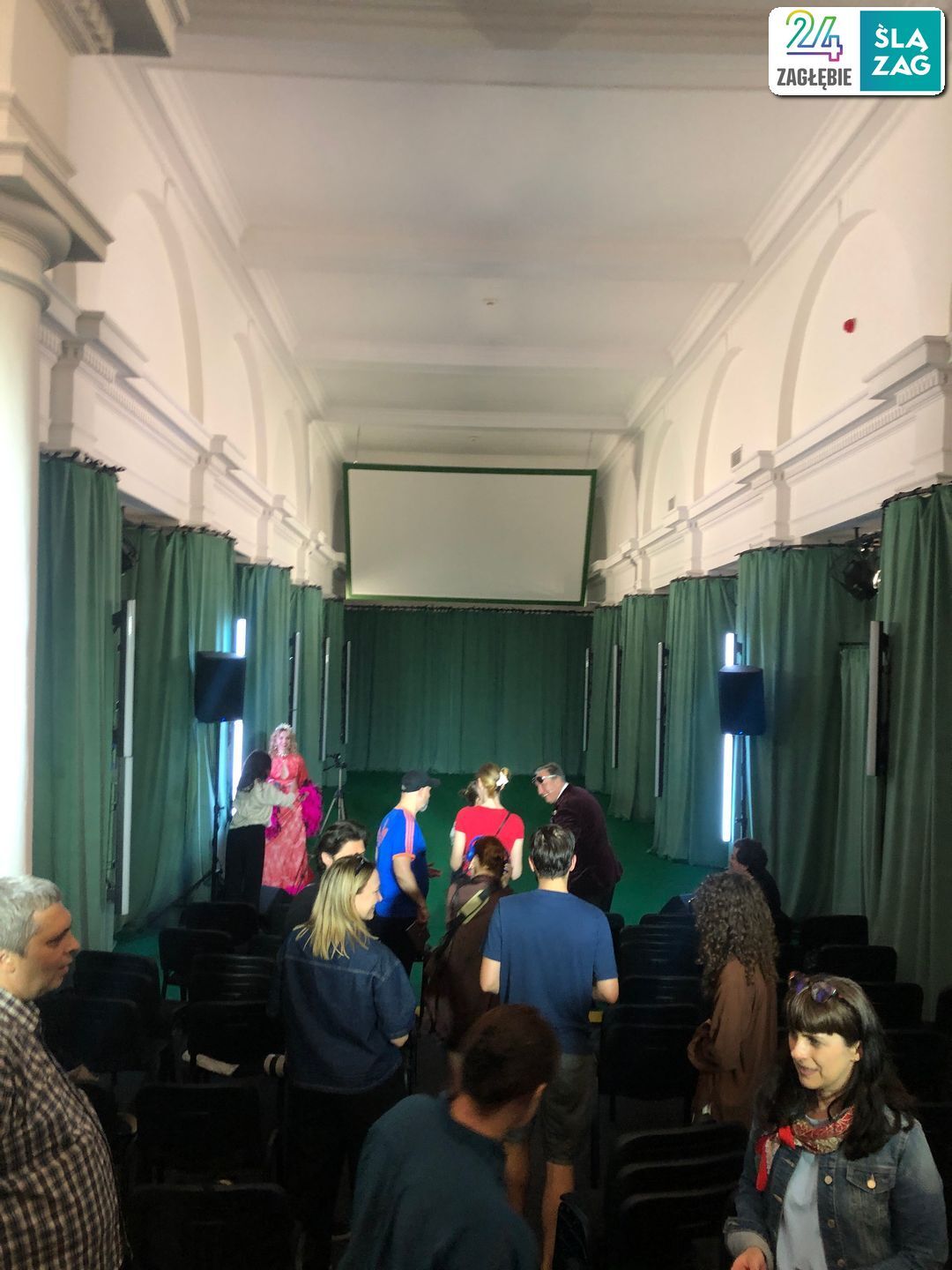 Sosnowiec. „Bank Sztuki”. Przedpremiera spektaklu „Ziemia obiecana”, wystawianego przez „Teatr Zagłębia”. 12 czerwca 2025.