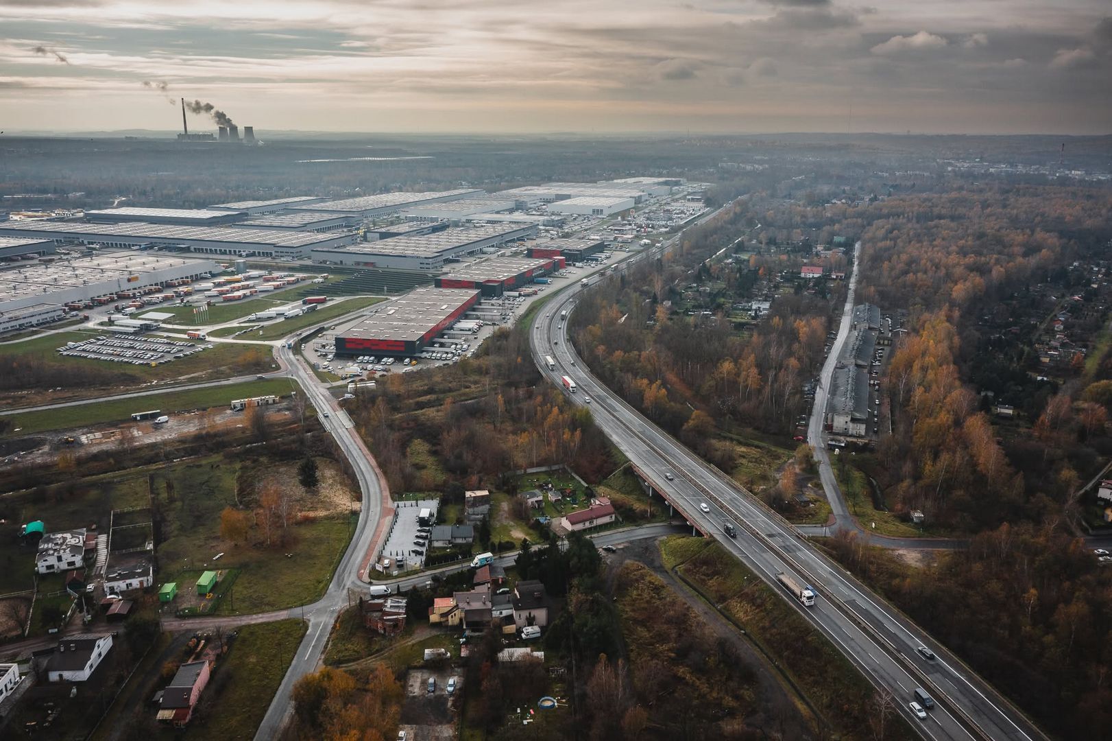 Sosnowiec-Dandowka-Bobrek-Klimontów. Wiadukt w S1 nad koleją. Listopad 2024