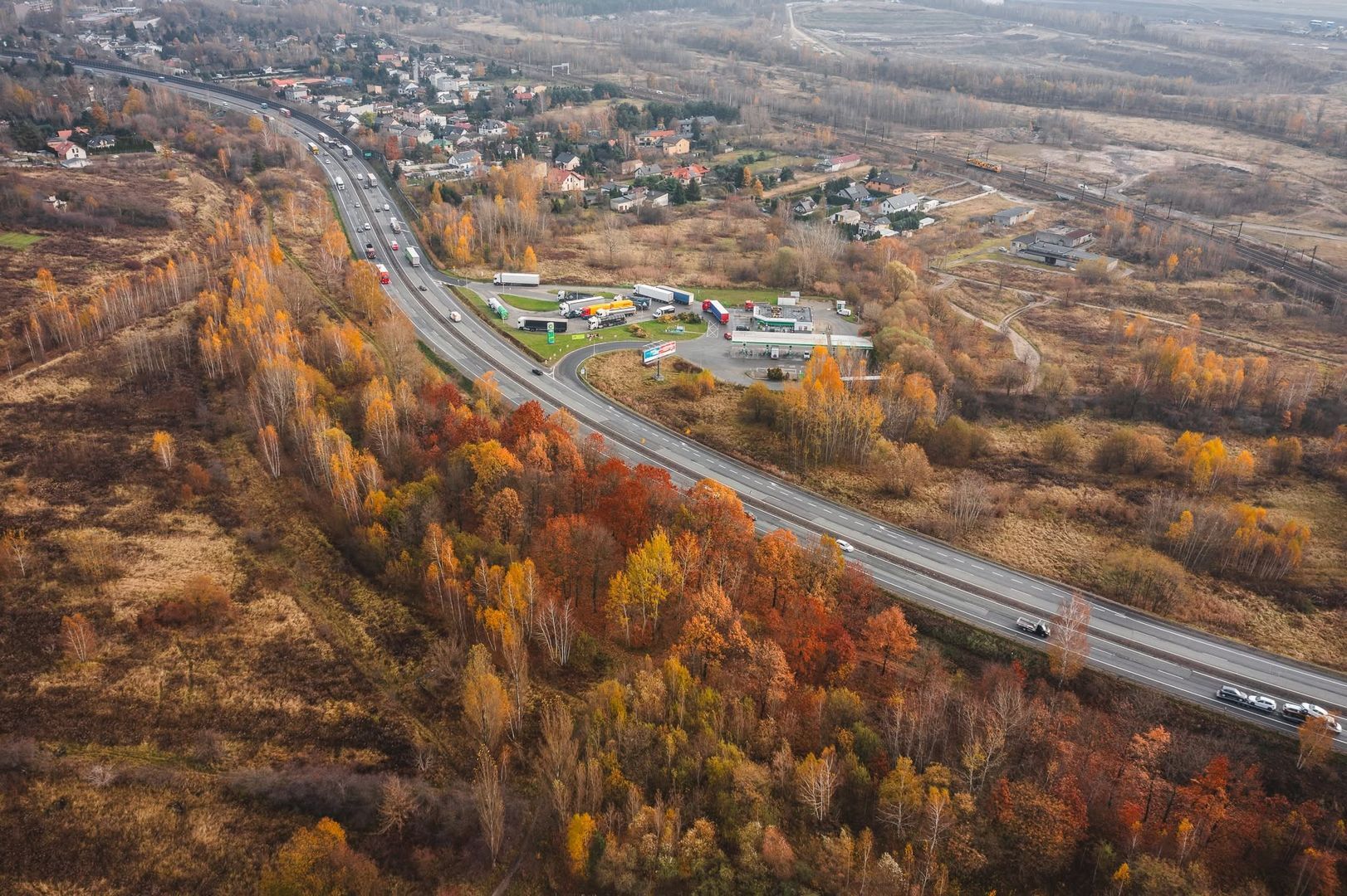 Sosnowiec-Dandowka-Bobrek-Klimontów. Miejsce planowanego węzła Klimontów na S1. Listopad 2024