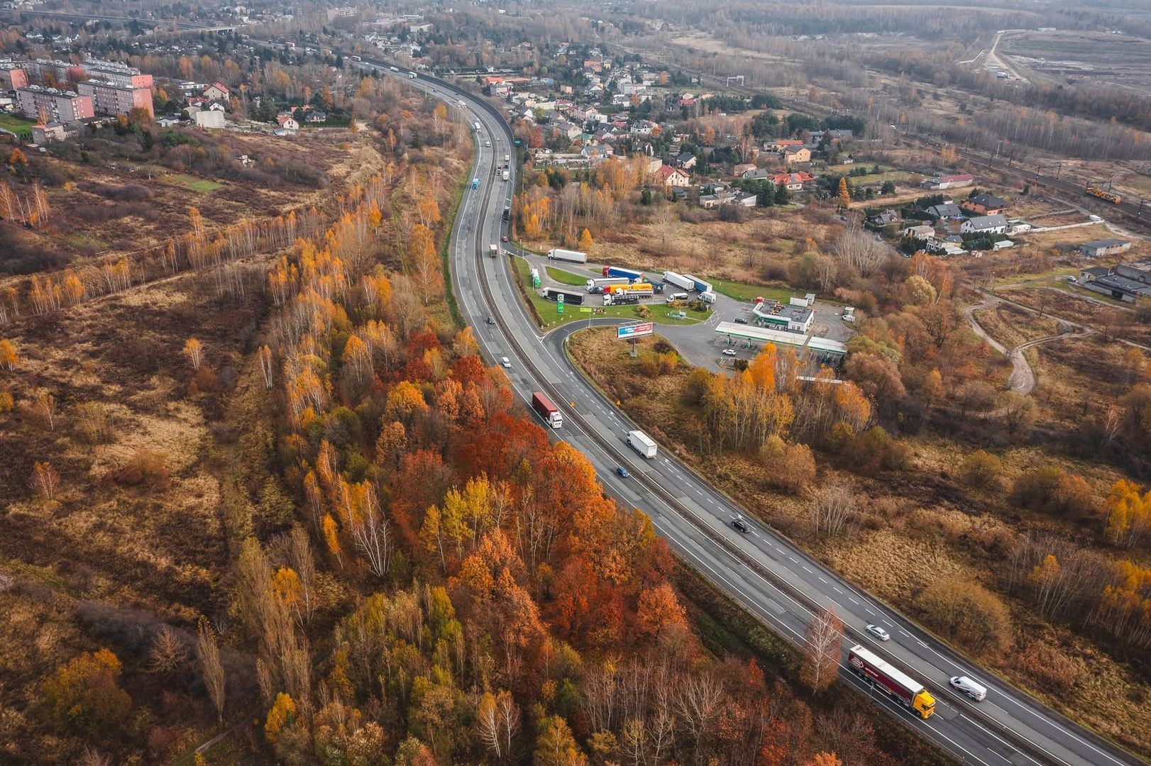 Sosnowiec-Dandowka-Bobrek-Klimontów. Miejsce planowanego węzła Klimontów na S1. Listopad 2024