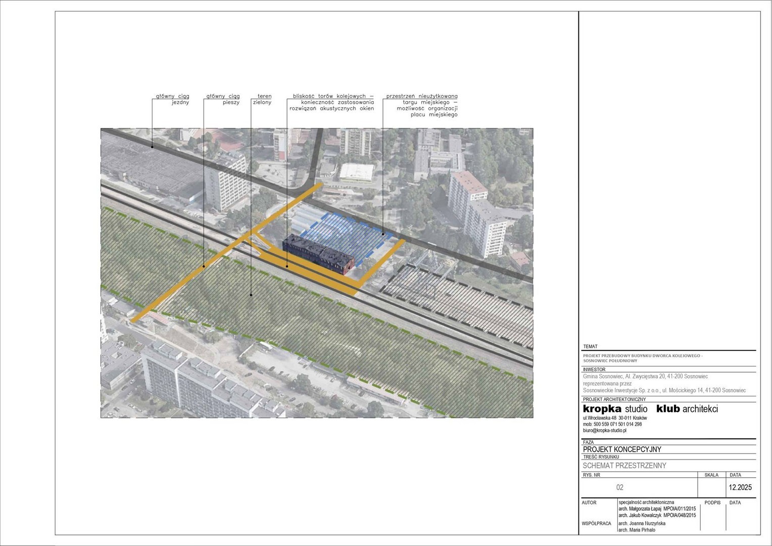Sosnowiec. Dworzec Sosnowiec Południowy – rewitalizacja. Wstępny projekt