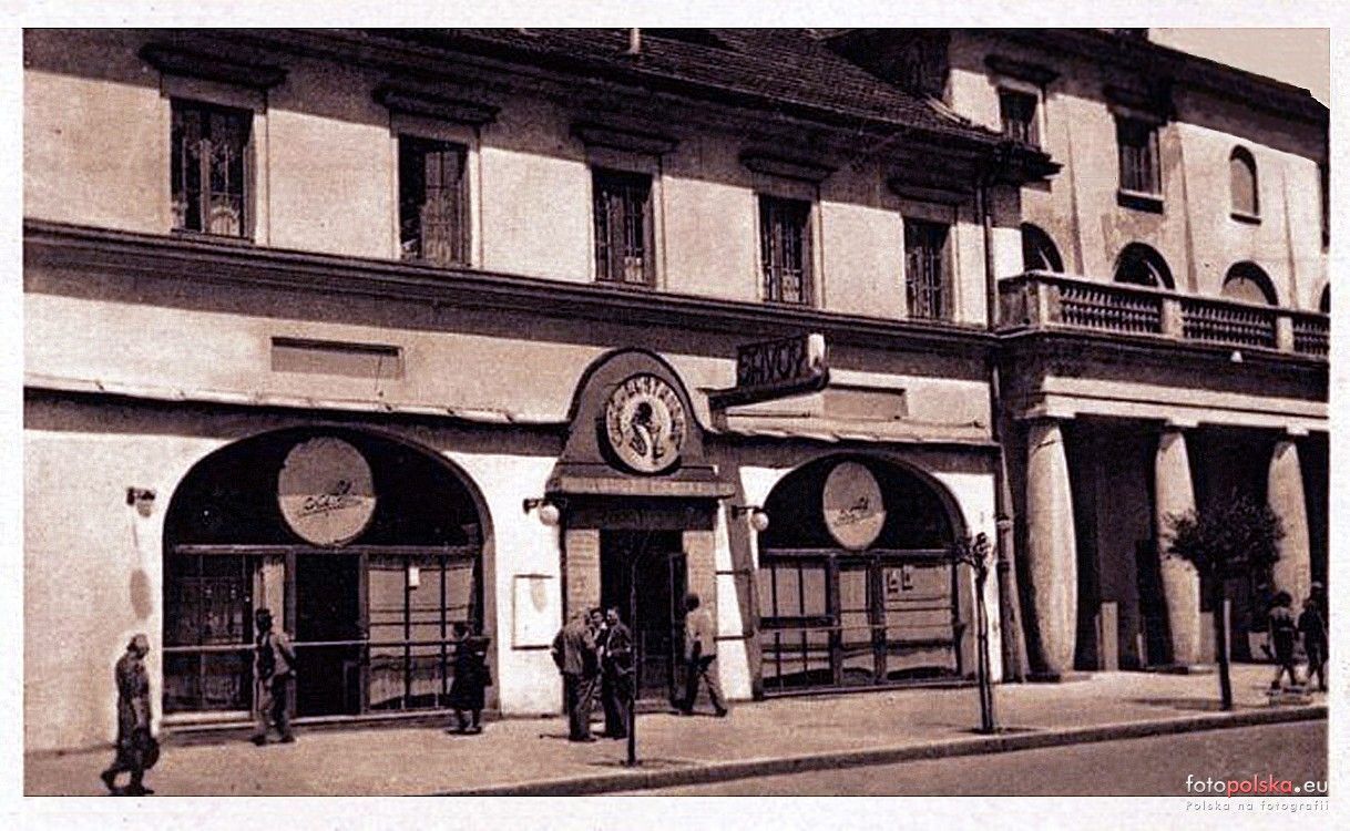 Sosnowiec. Hauptstrasse. Restauracja «Savoy», kinoteatr «Zagłębie». Lata 1939-1945.