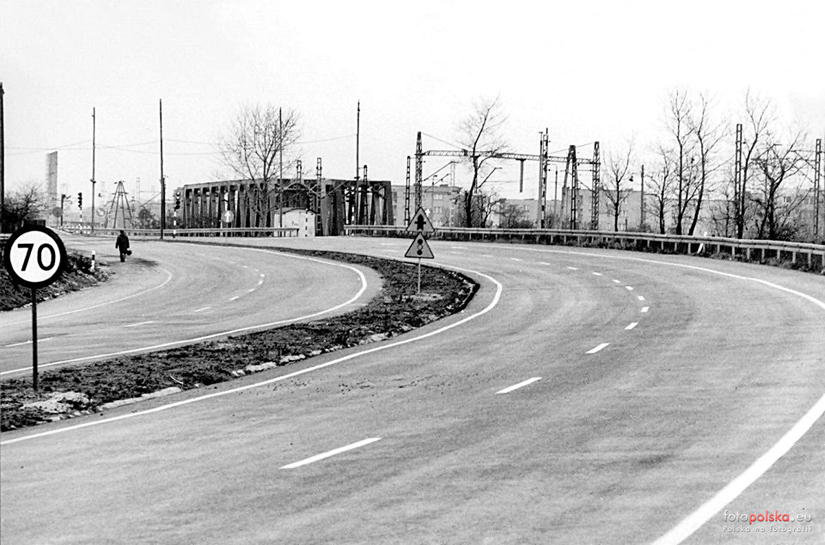Sosnowiec-Jęzor. Wschodnia Obwodowa GOP – droga w budowie. Lata 1978-1983.