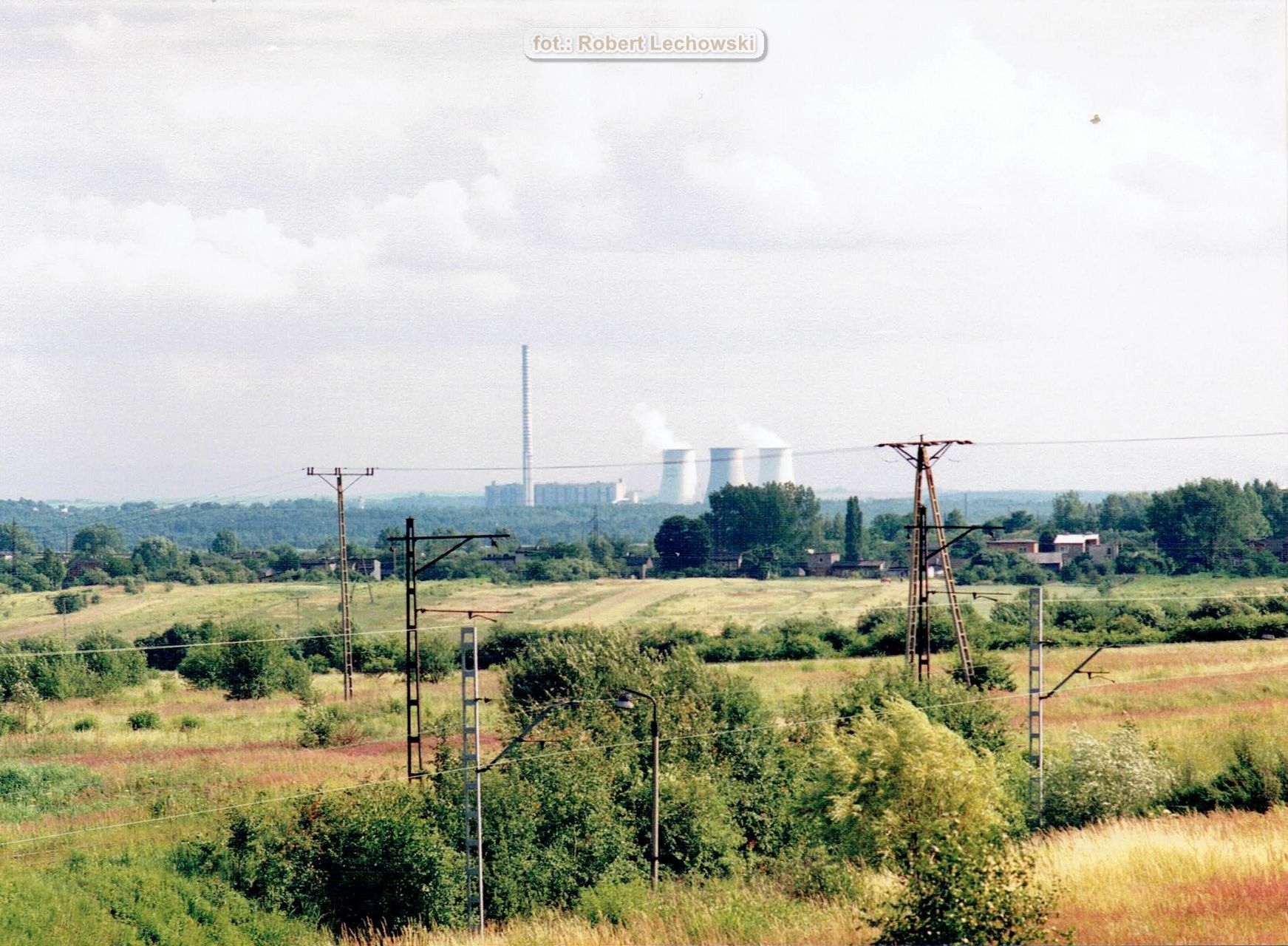 Sosnowiec-Klimontów. Widok z ulicy Henryka Dobrzańskiego „Hubala” w kierunku Jaworzna. Lata 1997 – 2001.