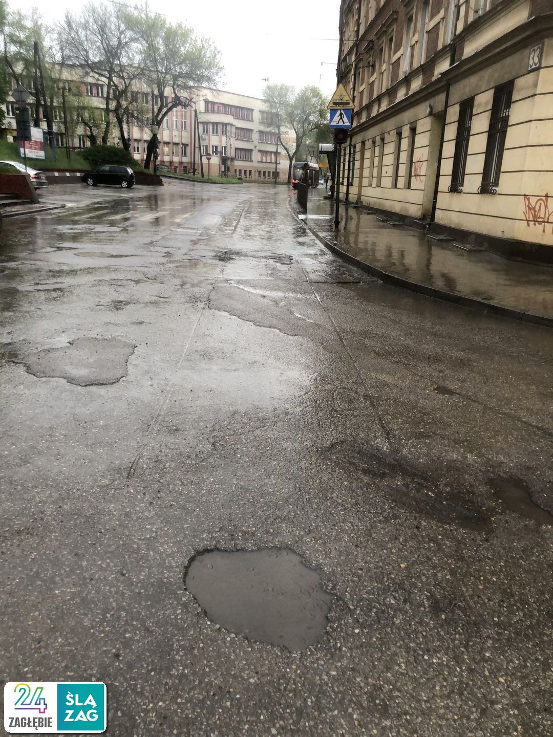 Sosnowiec-Konstantynów. Tramwajowy trójkąt torowy. (ul. Stanisława Staszica i Stefana Okrzei). 24 kwietnia 2025.