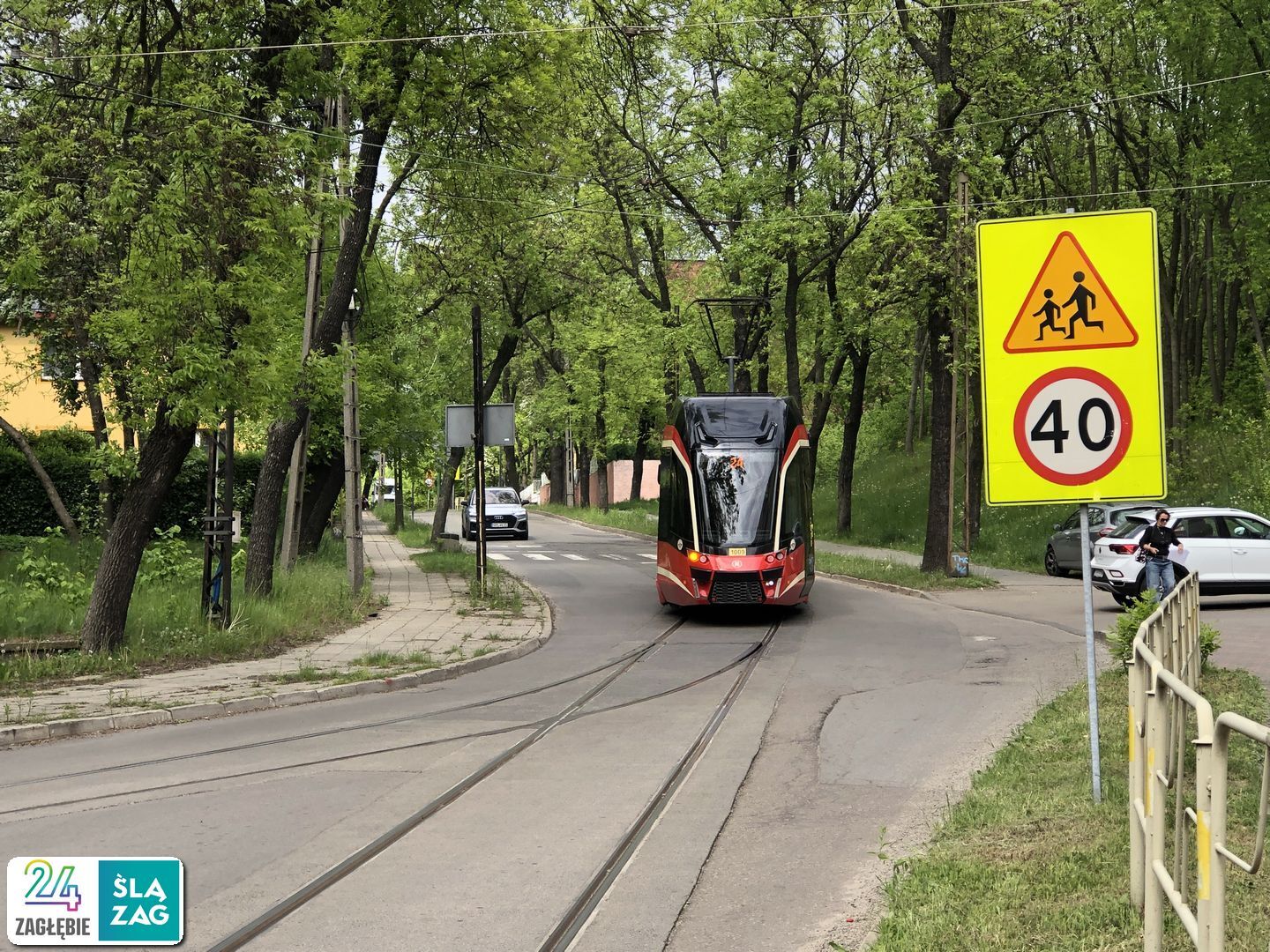 Sosnowiec-Konstantynów. Tramwajowy trójkąt torowy. (ul. Stanisława Staszica i Stefana Okrzei). 7 maja 2025.
